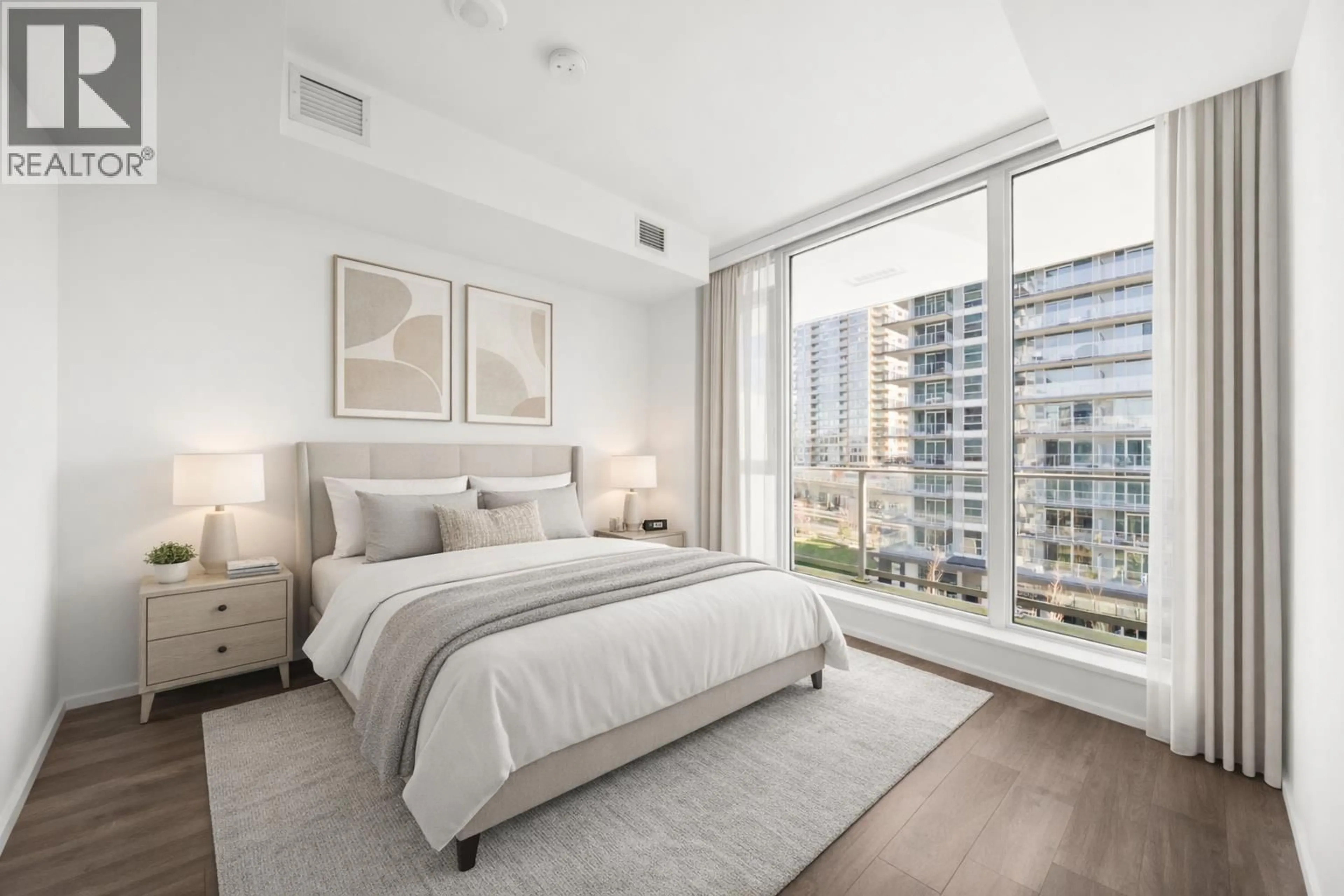 Bedroom with bed, unknown for 608 - 3809 EVERGREEN PLACE, Burnaby British Columbia V3J0M1