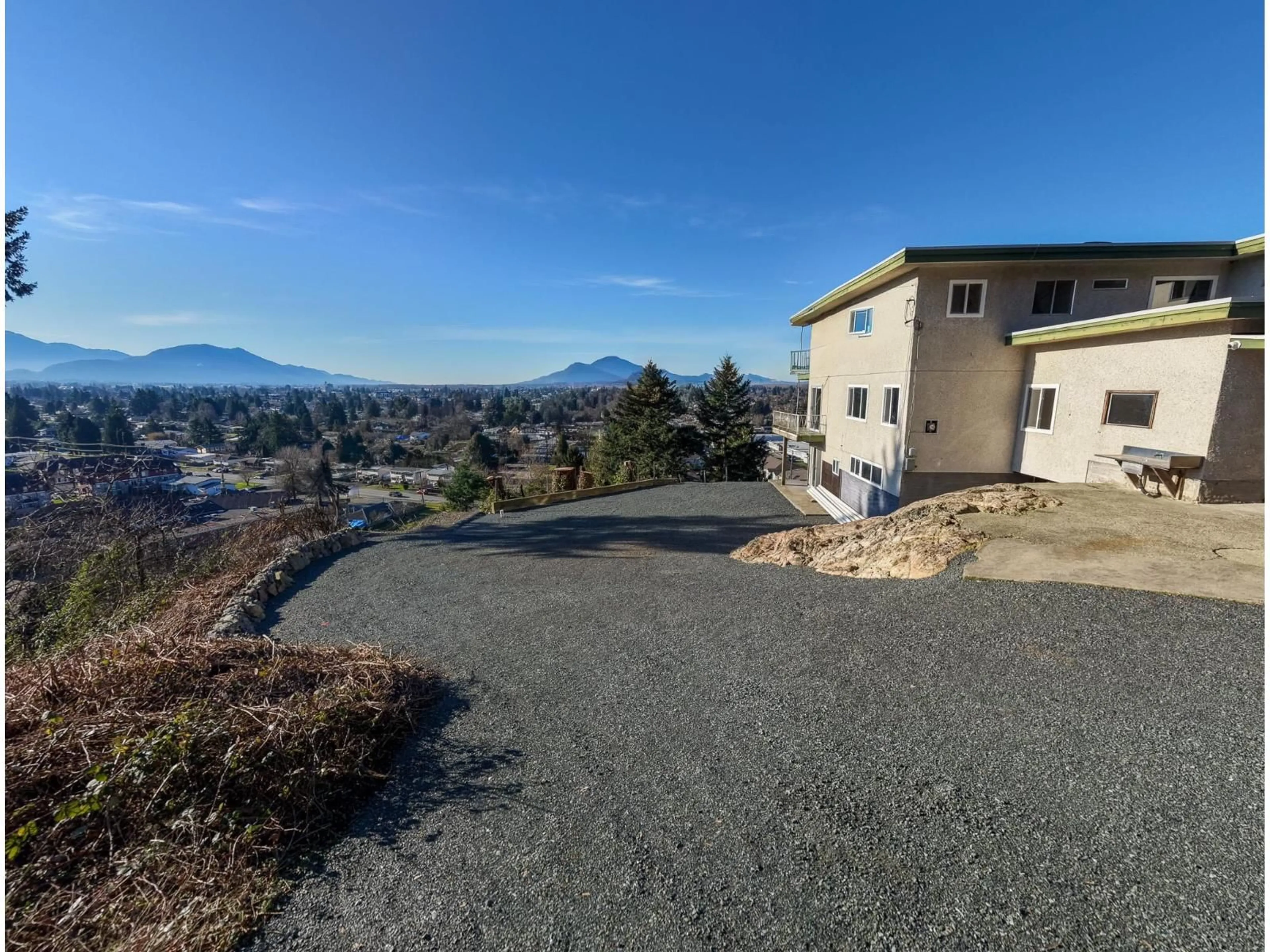 A pic from outside/outdoor area/front of a property/back of a property/a pic from drone, mountain view for 9890 QUARRY ROAD, Chilliwack British Columbia V2P3M2