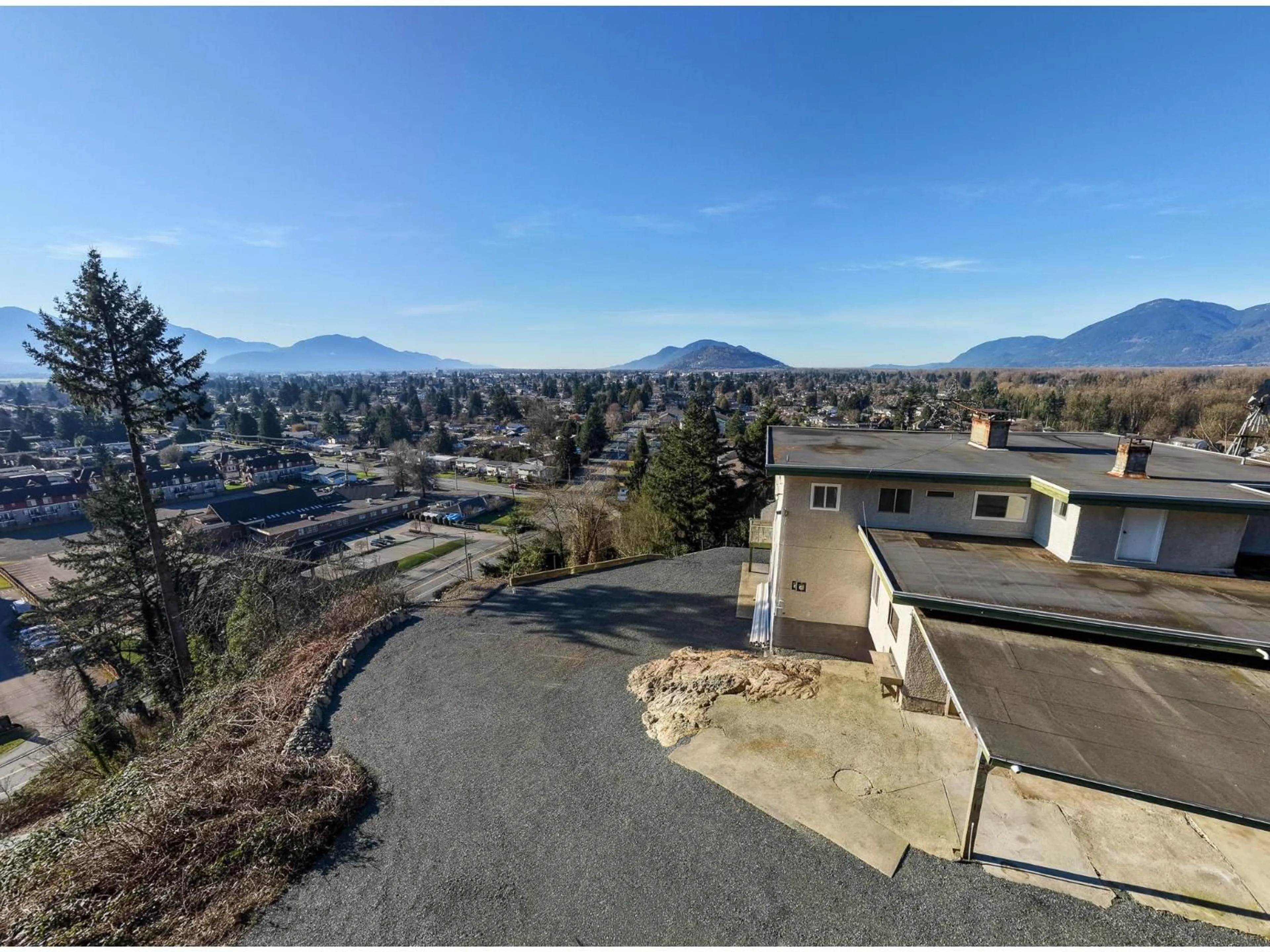 A pic from outside/outdoor area/front of a property/back of a property/a pic from drone, mountain view for 9890 QUARRY ROAD, Chilliwack British Columbia V2P3M2