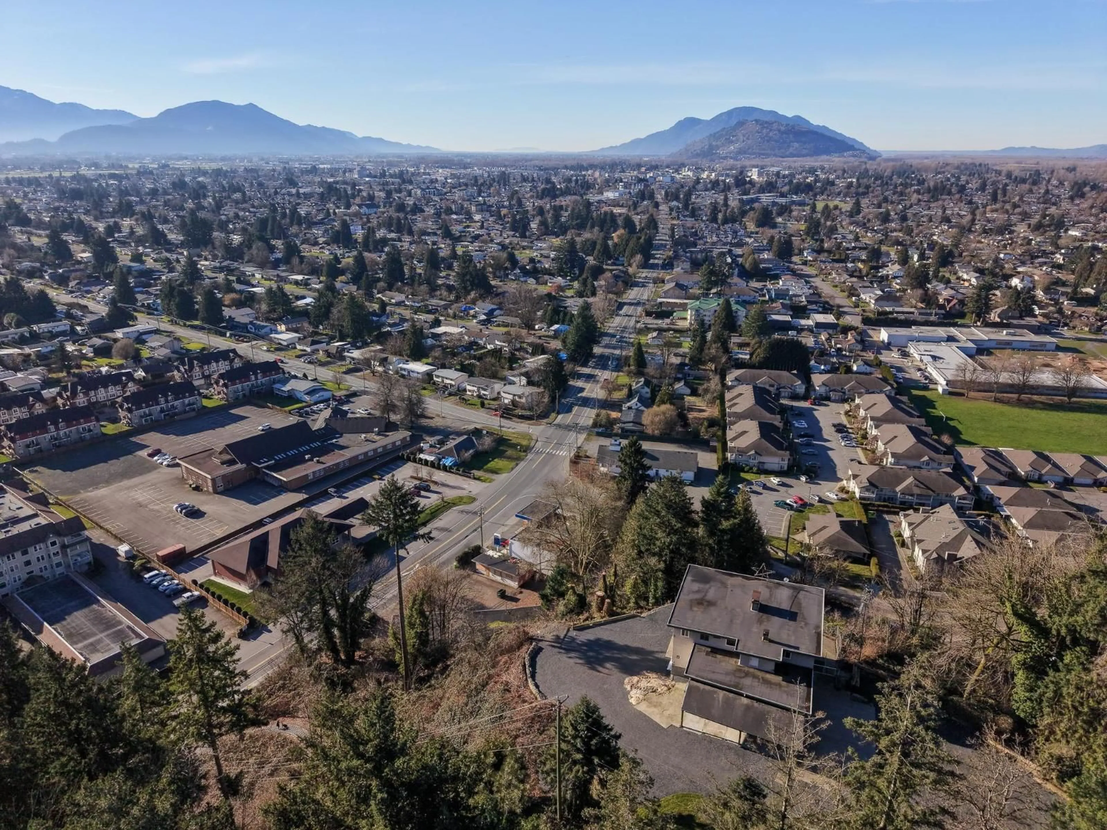 A pic from outside/outdoor area/front of a property/back of a property/a pic from drone, mountain view for 9890 QUARRY ROAD, Chilliwack British Columbia V2P3M2