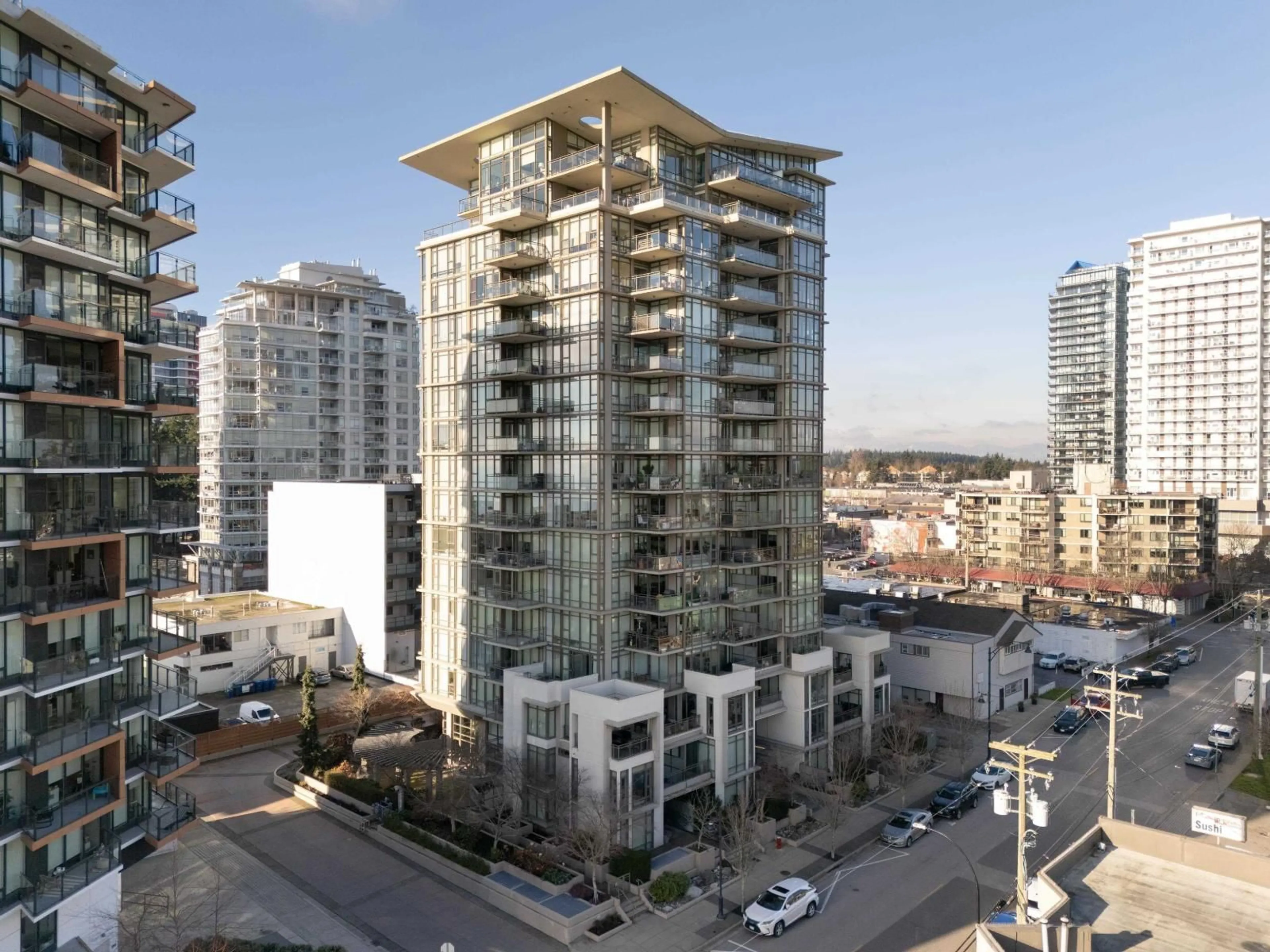 A pic from outside/outdoor area/front of a property/back of a property/a pic from drone, city buildings view from balcony for 1202 - 1455 GEORGE STREET, White Rock British Columbia V4B0A9