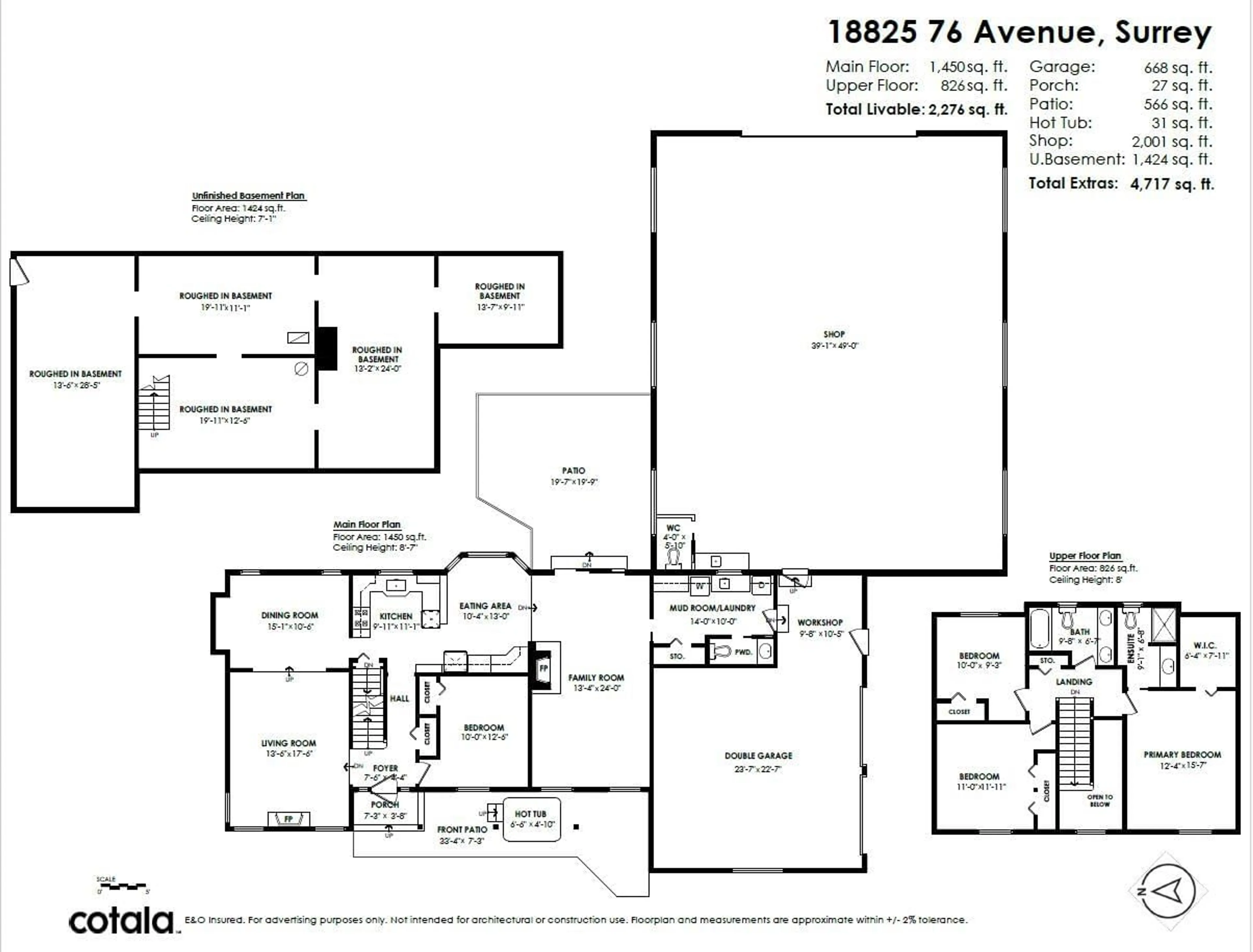 Floor plan for 18825 76 AVENUE, Surrey British Columbia V4N6C5