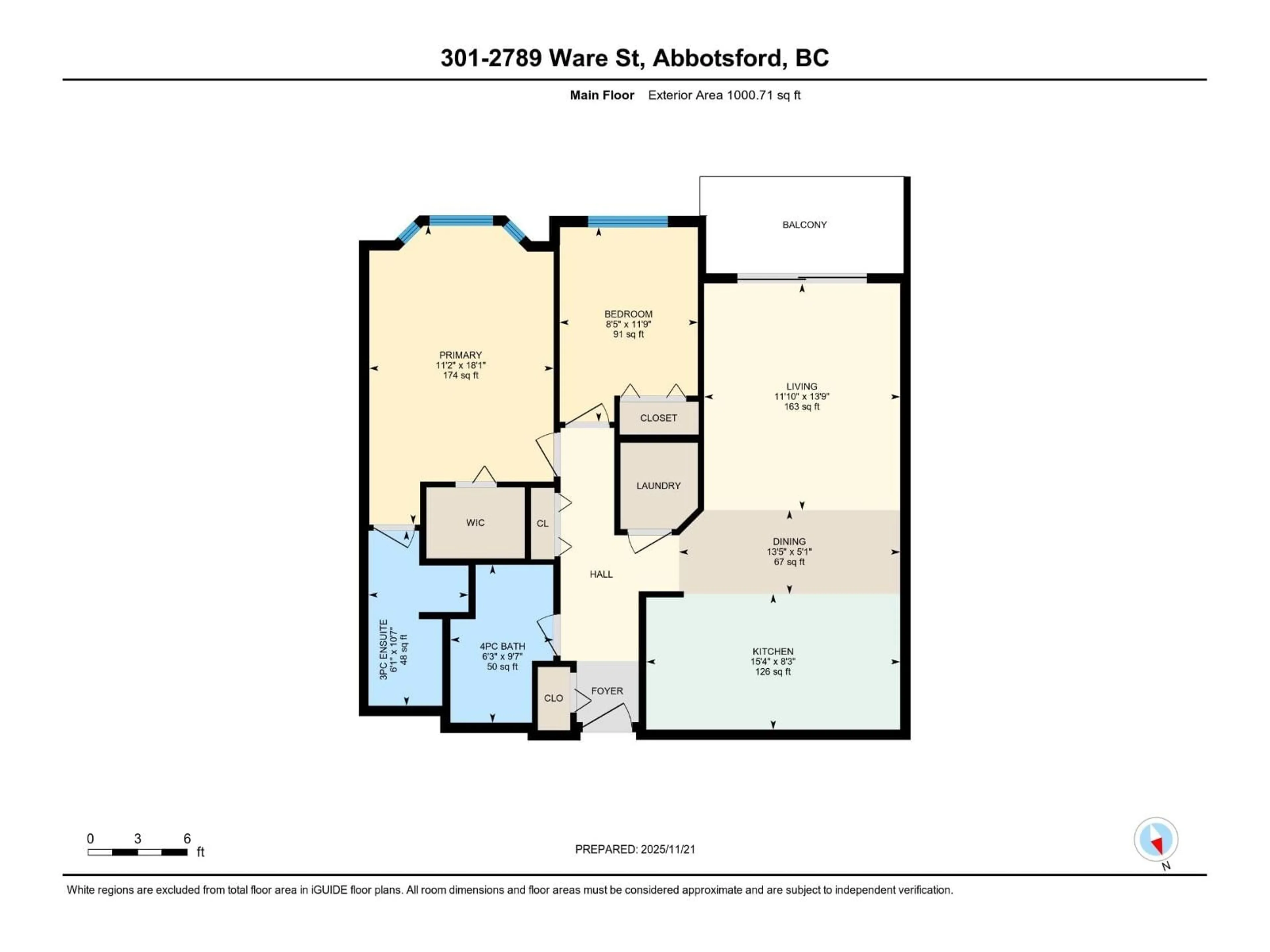 Floor plan for 301 - 2780 WARE STREET, Abbotsford British Columbia V2S7C7