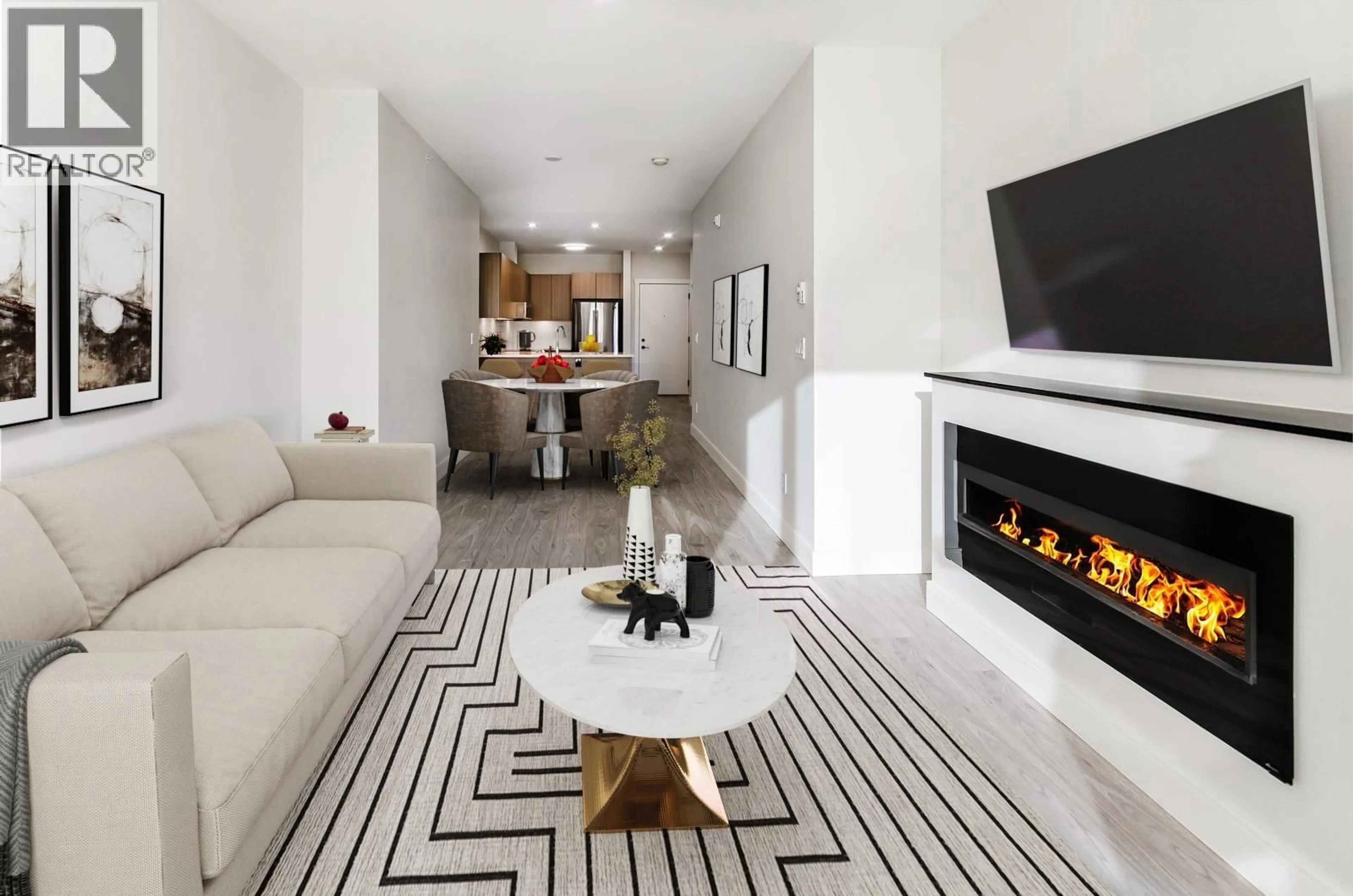 Living room with furniture, ceramic/tile floor for 411 - 1633 TATLOW AVENUE, North Vancouver British Columbia V7P2Z8