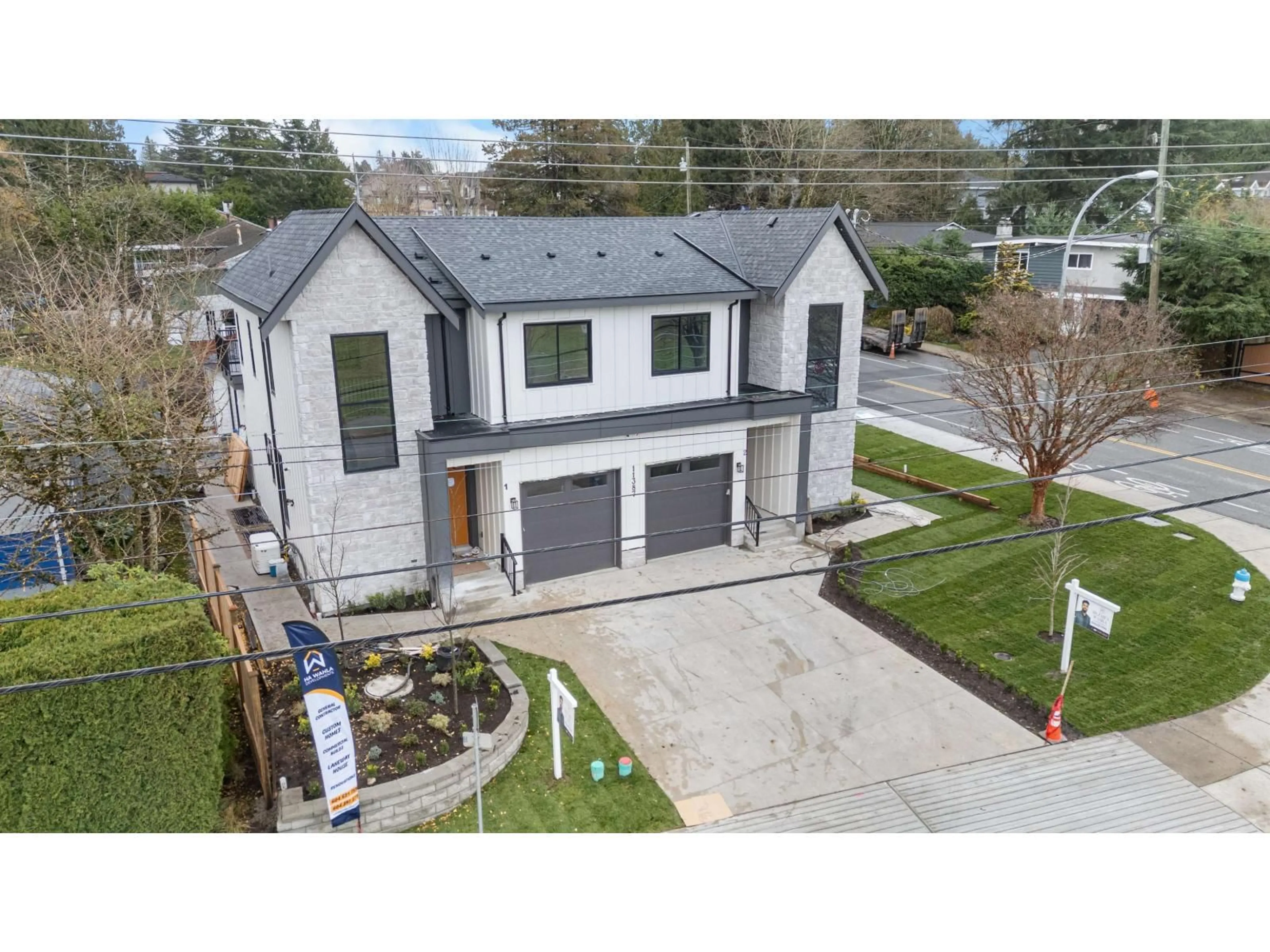 A pic from outside/outdoor area/front of a property/back of a property/a pic from drone, street for 9216 114 STREET, Delta British Columbia V4C3K8