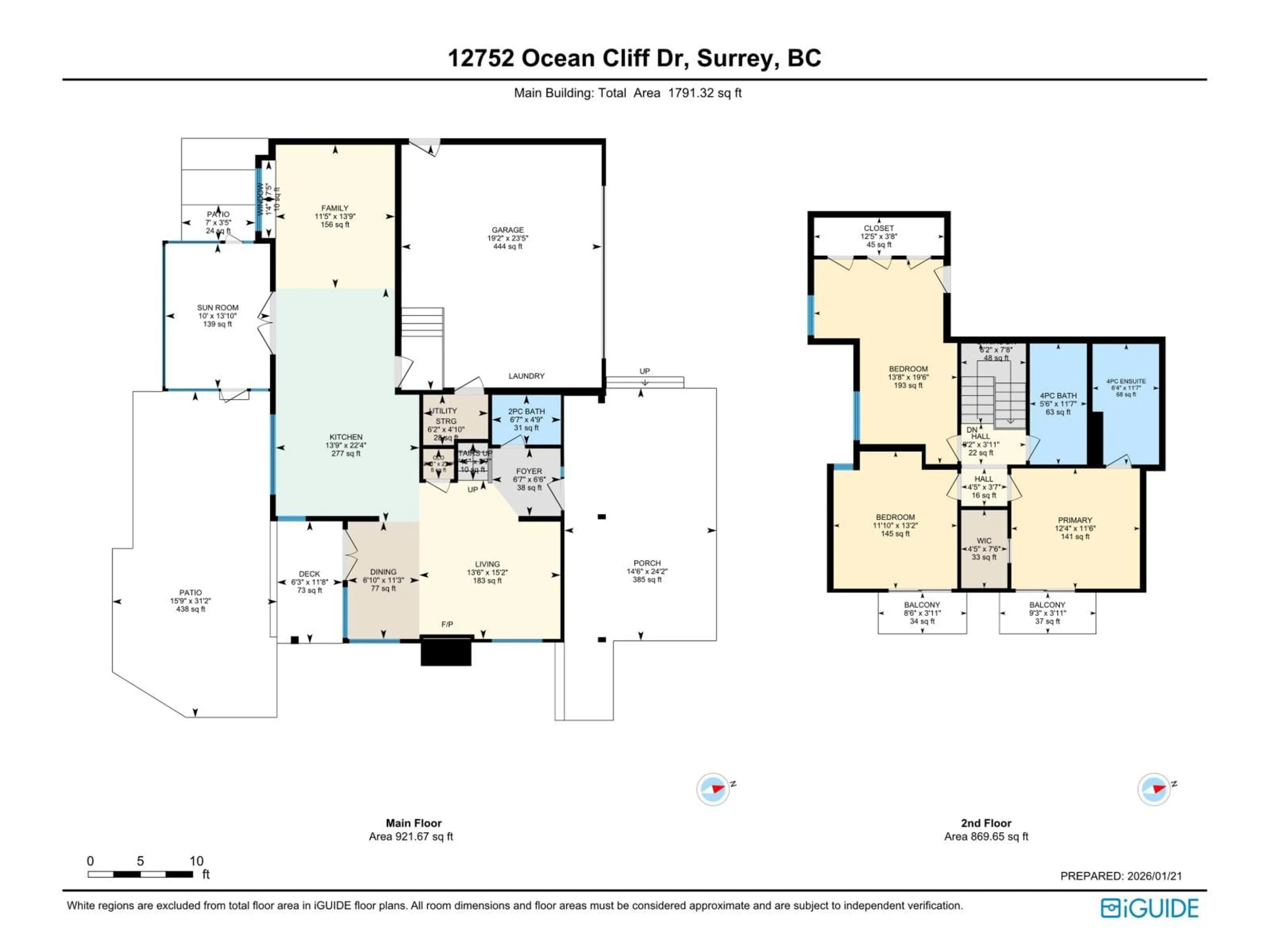 Floor plan for 12752 OCEAN CLIFF DRIVE, Surrey British Columbia V4A6G8