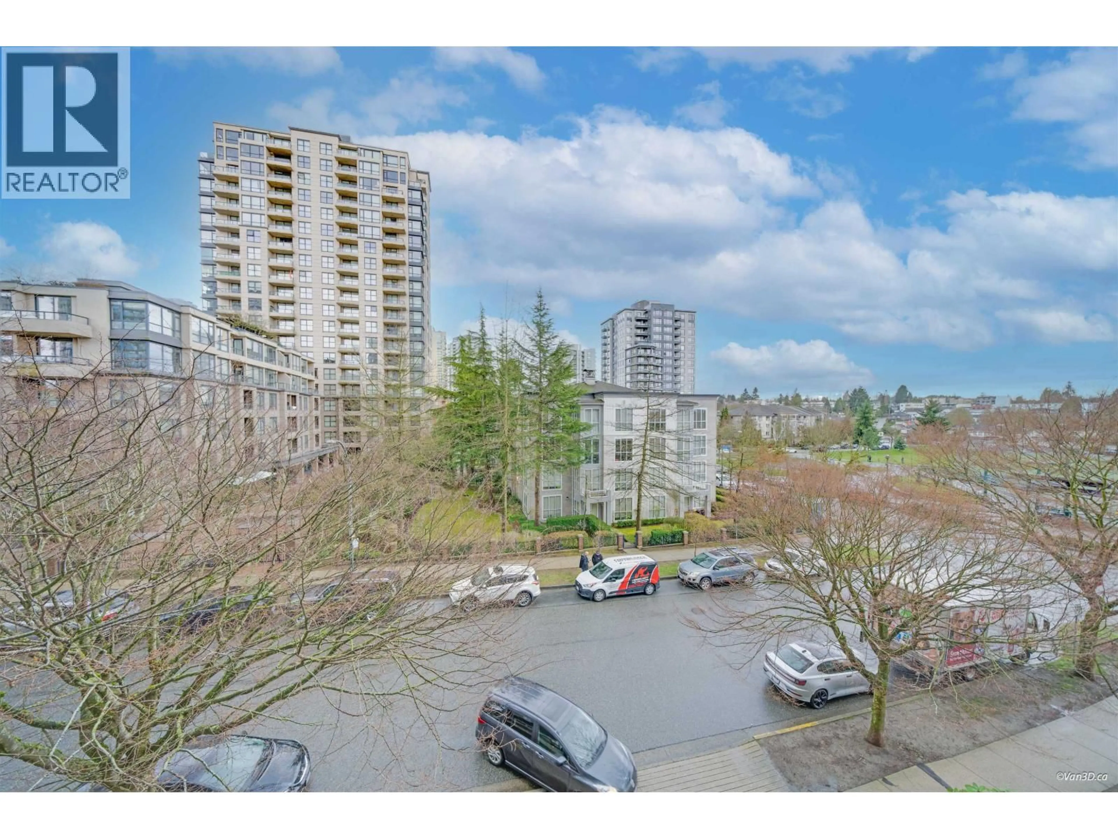 A pic from outside/outdoor area/front of a property/back of a property/a pic from drone, city buildings view from balcony for 303 - 5189 GASTON STREET, Vancouver British Columbia V5A0C8
