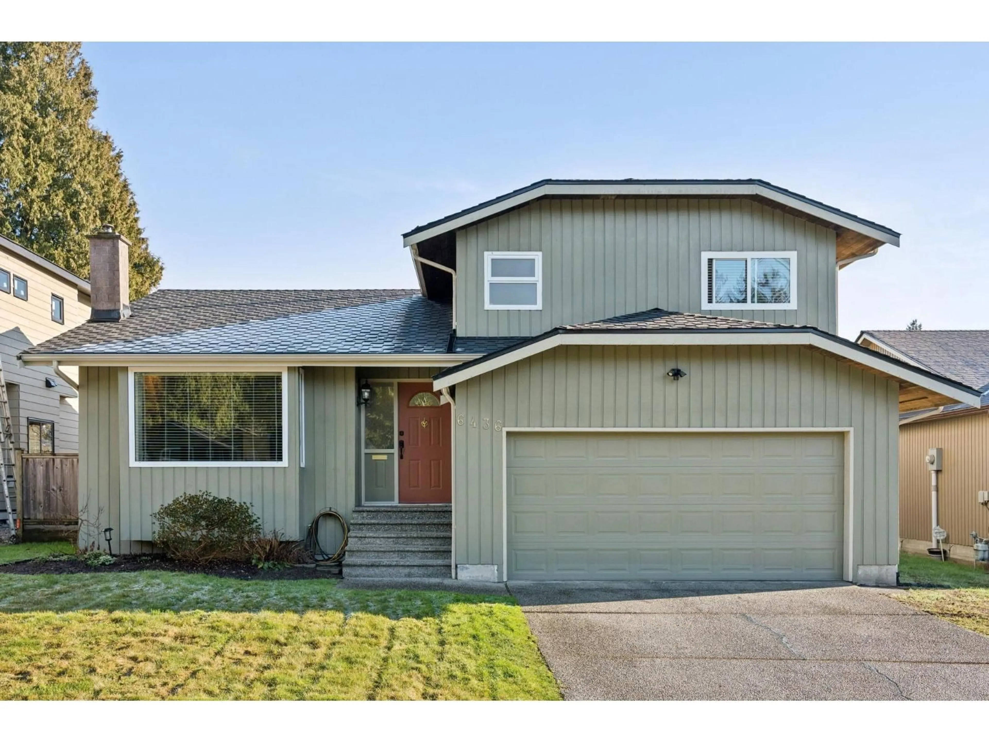 Home with vinyl exterior material, street for 6436 WADE ROAD, Delta British Columbia V4E3H9