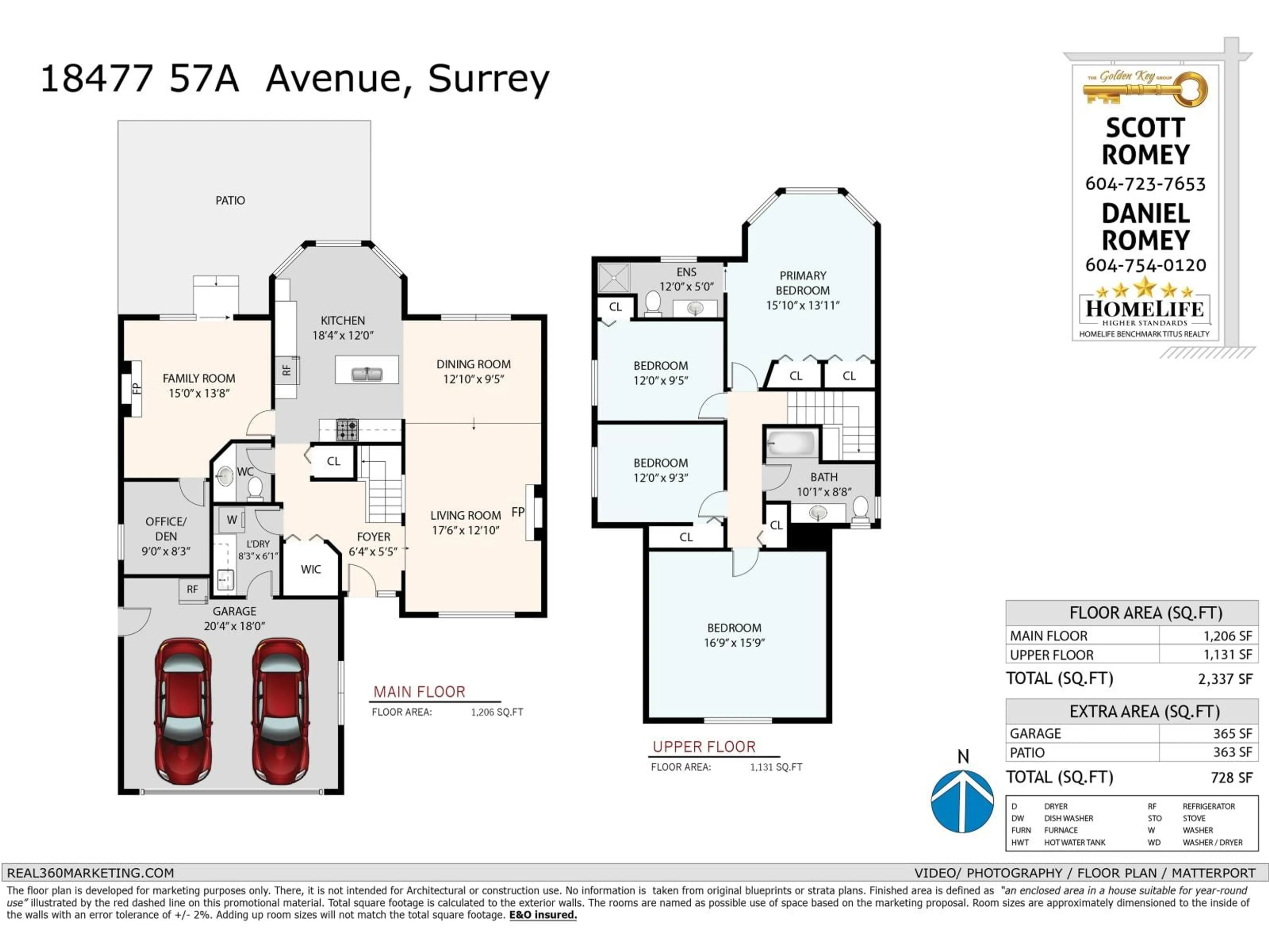Floor plan for 18477 57A AVENUE, Surrey British Columbia V3S7E4