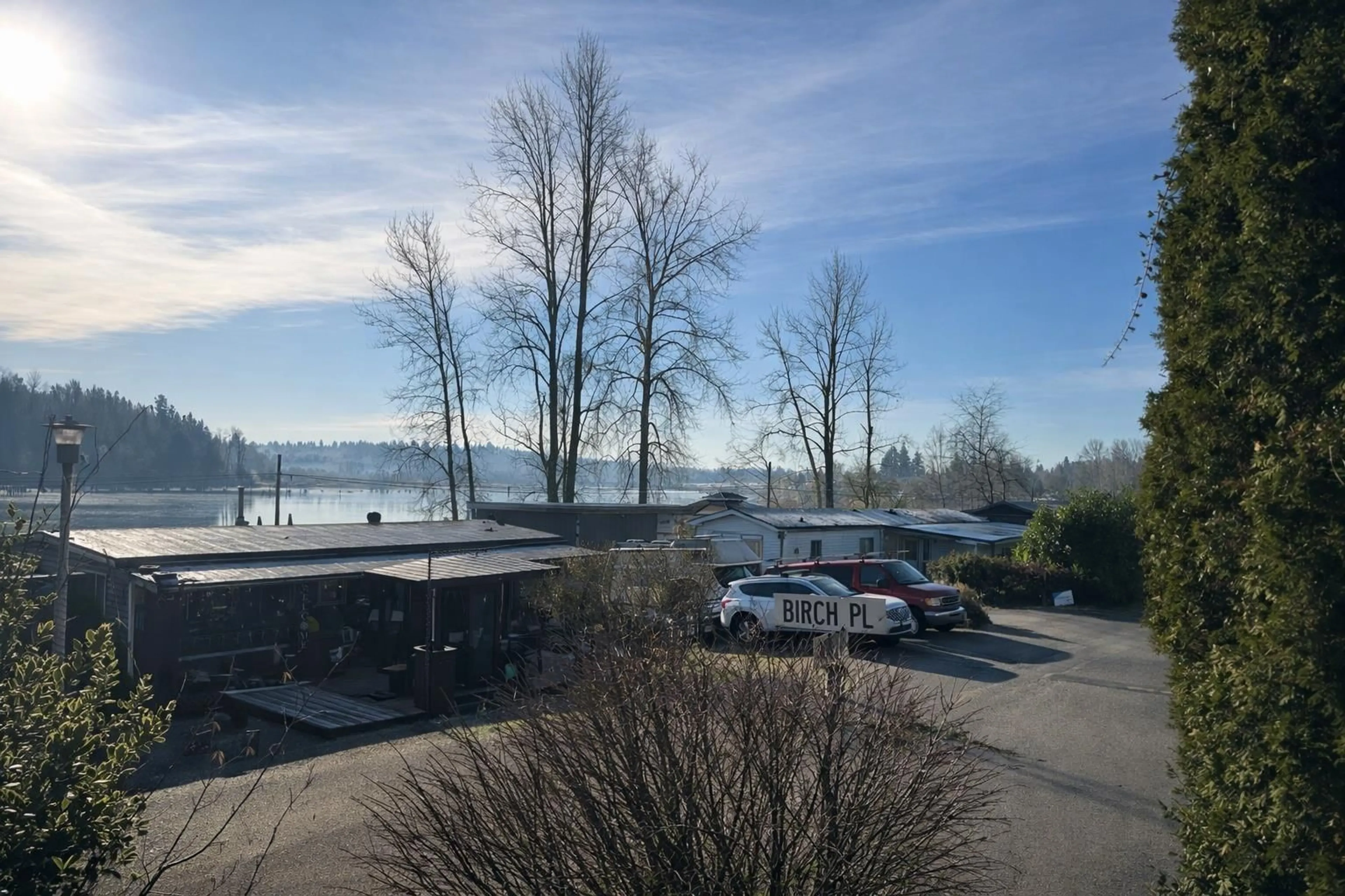 A pic from outside/outdoor area/front of a property/back of a property/a pic from drone, water/lake/river/ocean view for 111 - 10221 WILSON STREET, Mission British Columbia V4S1E2