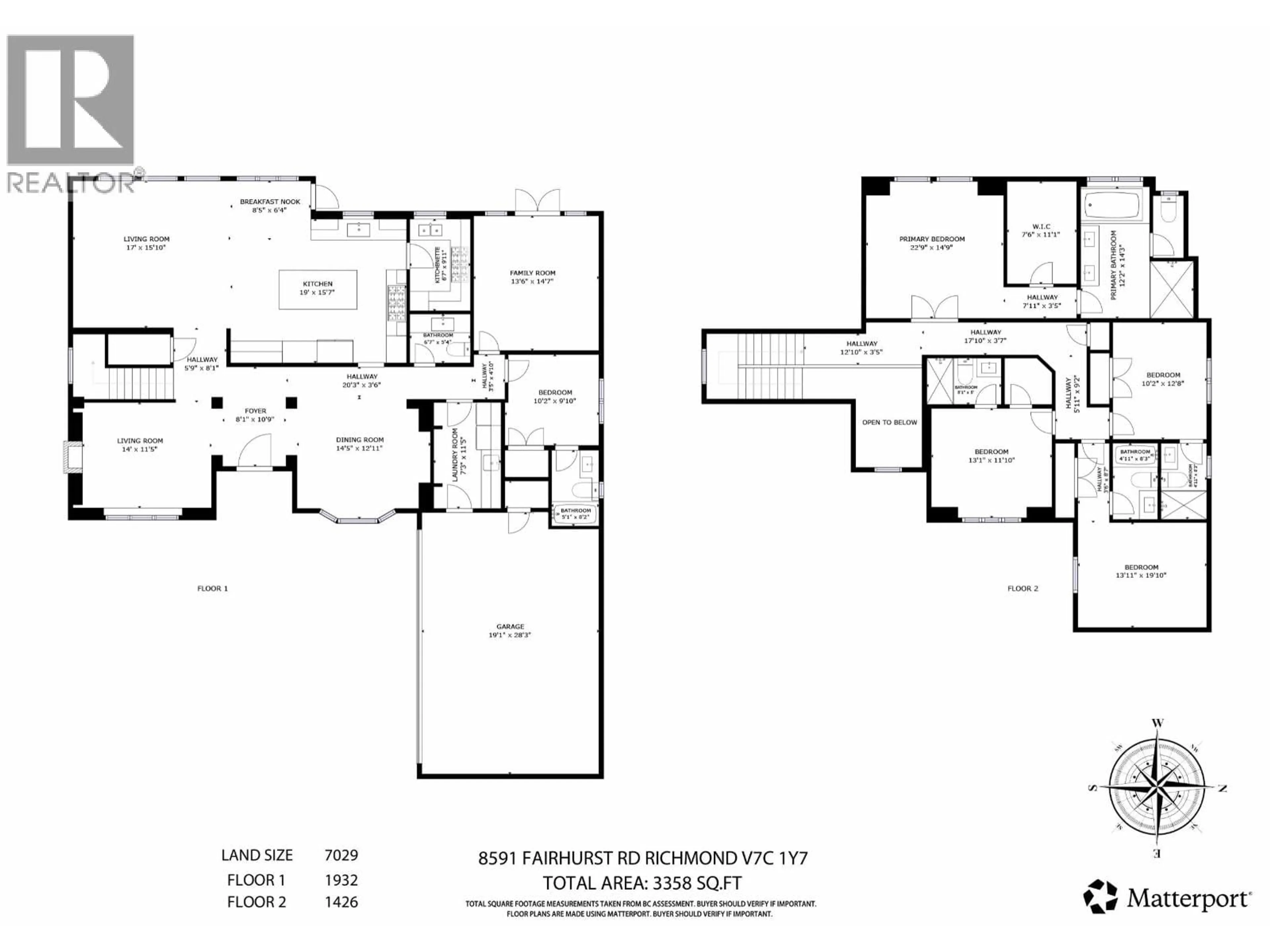 Floor plan for 8591 FAIRHURST ROAD, Richmond British Columbia V7C1Y7