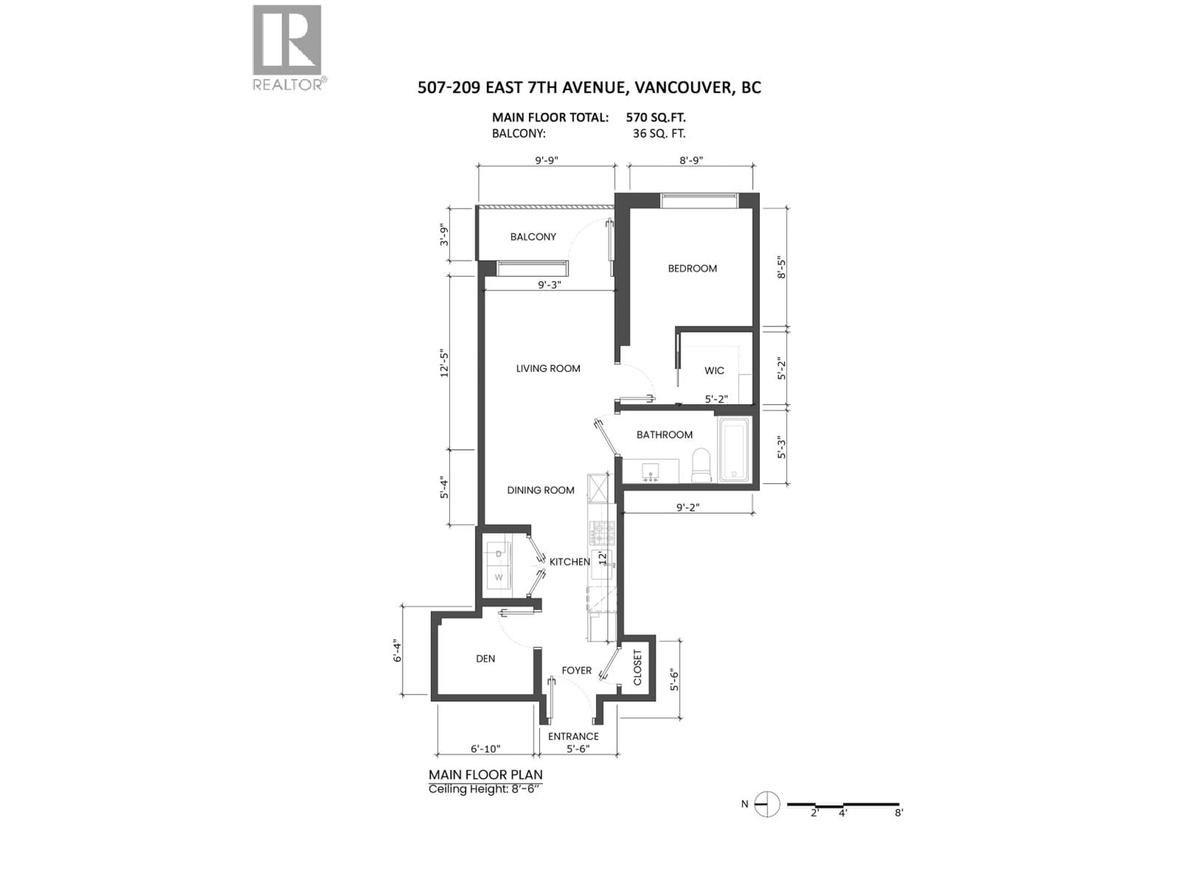 Floor plan for 507 - 209 7TH AVENUE, Vancouver British Columbia V5T0H3