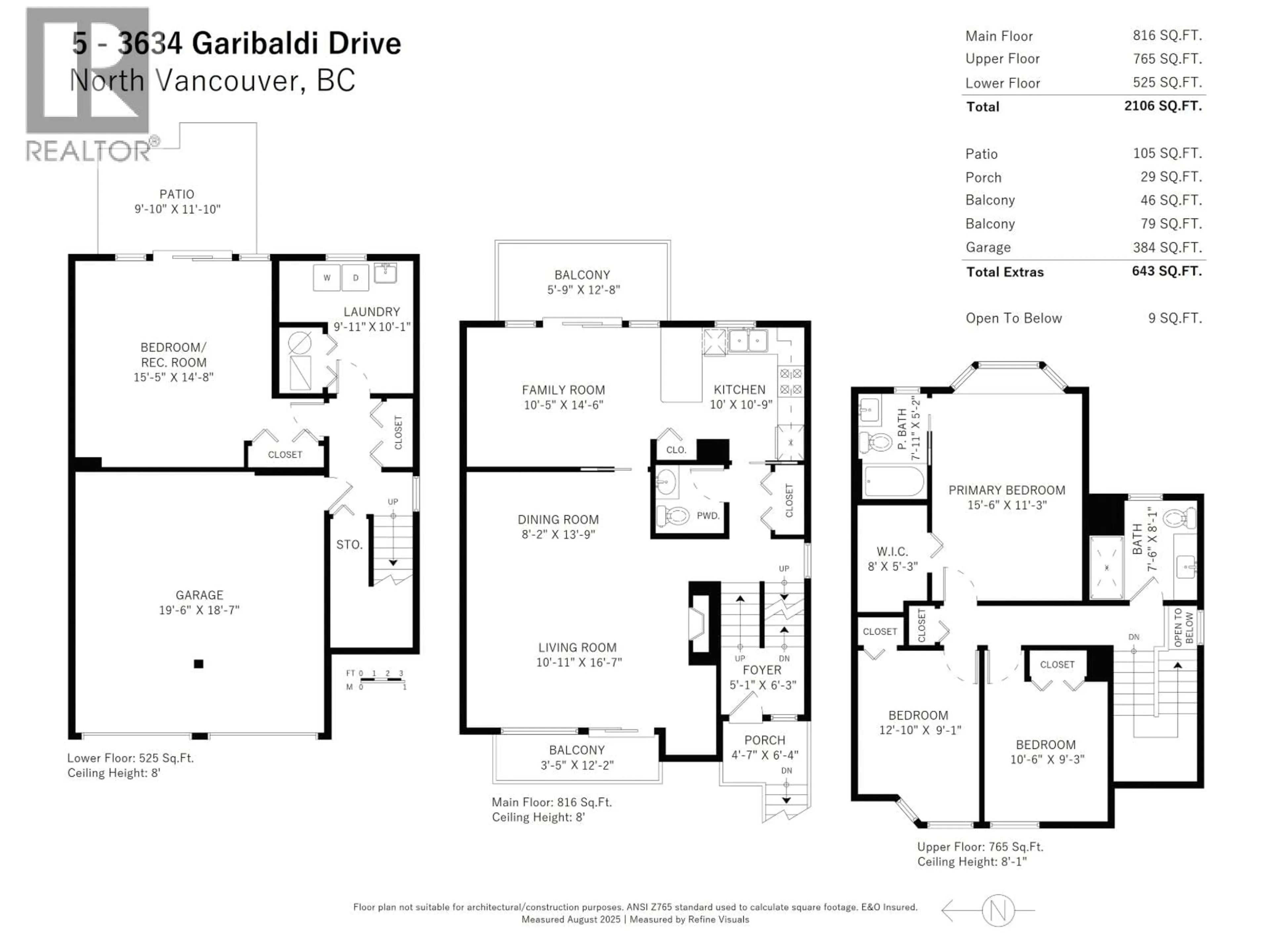 Floor plan for 5 - 3634 GARIBALDI DRIVE, North Vancouver British Columbia V7H2X5