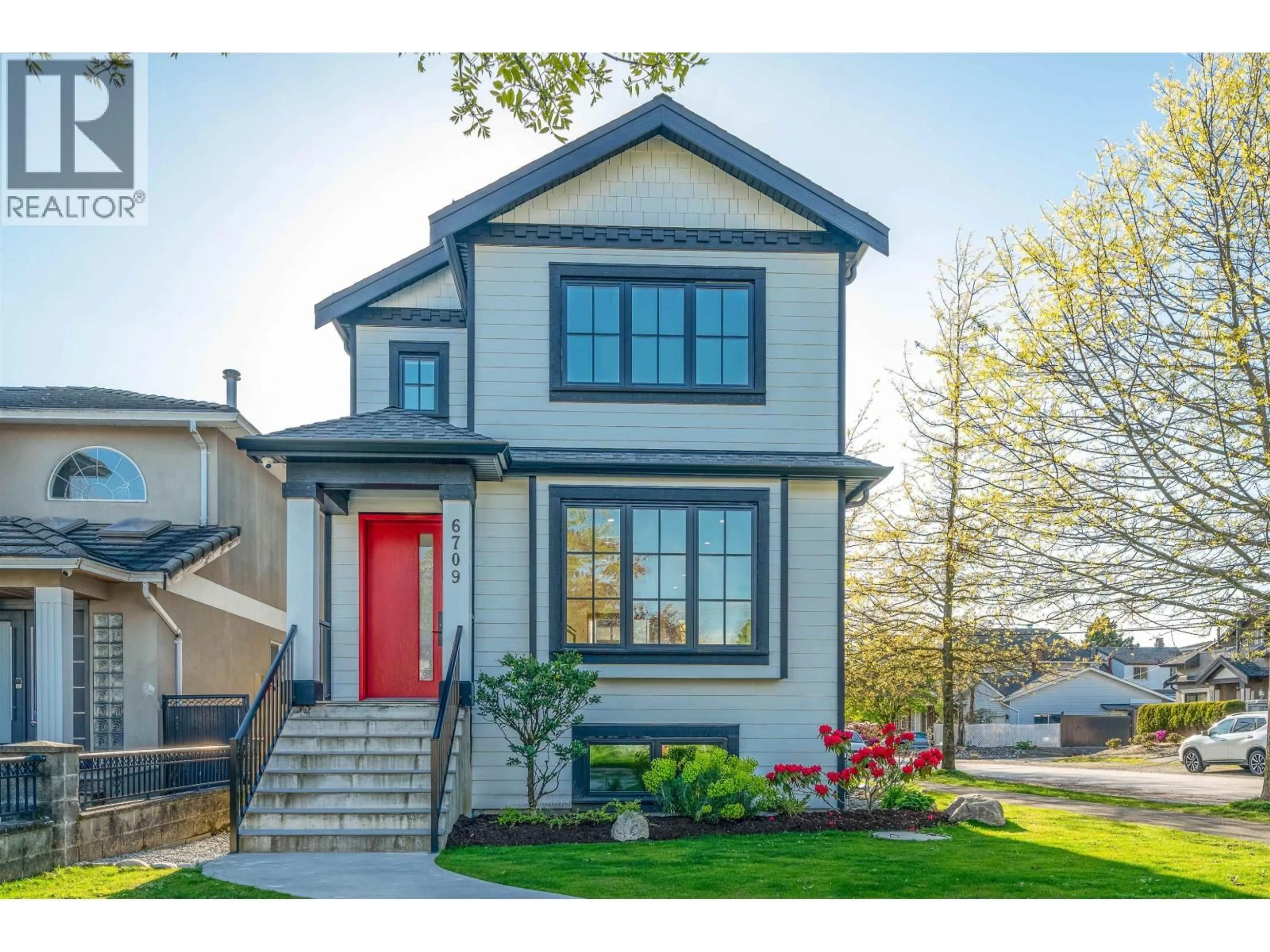 Home with vinyl exterior material, street for 6709 FLEMING STREET, Vancouver British Columbia V5P3H4