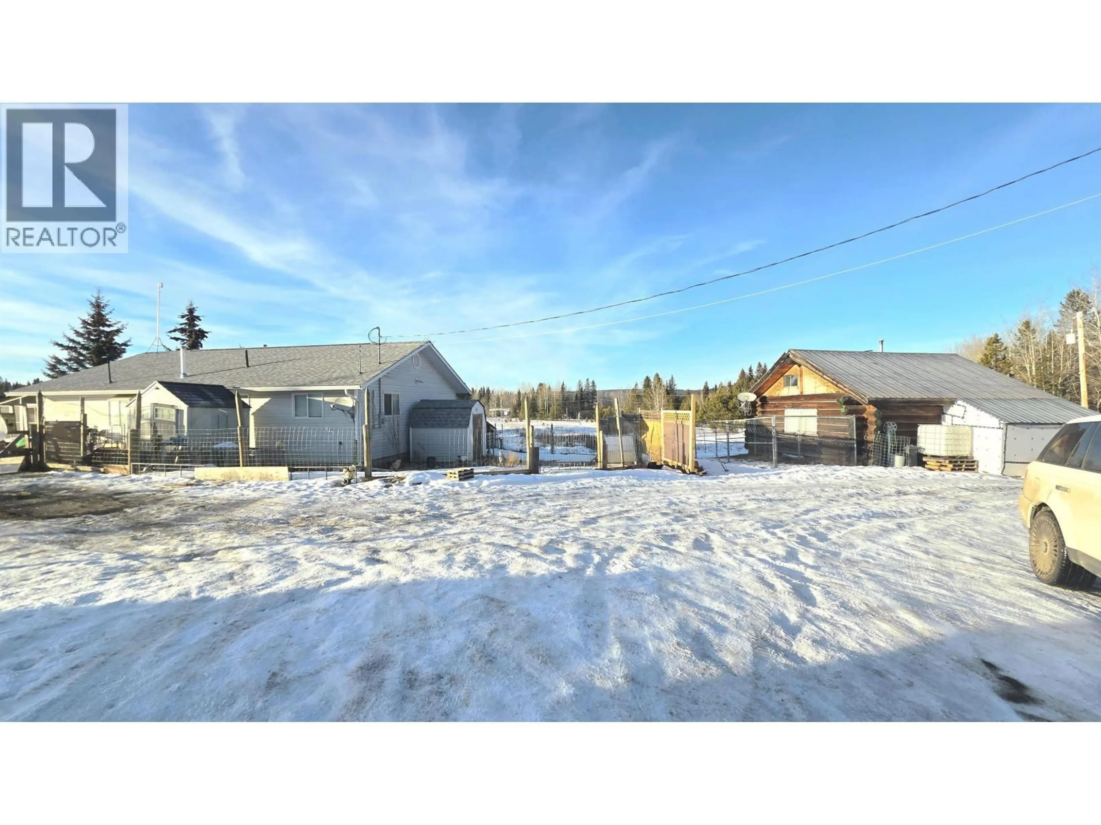 A pic from outside/outdoor area/front of a property/back of a property/a pic from drone, street for 6210 ROBIN ROAD, Horse Lake British Columbia V0K2E3