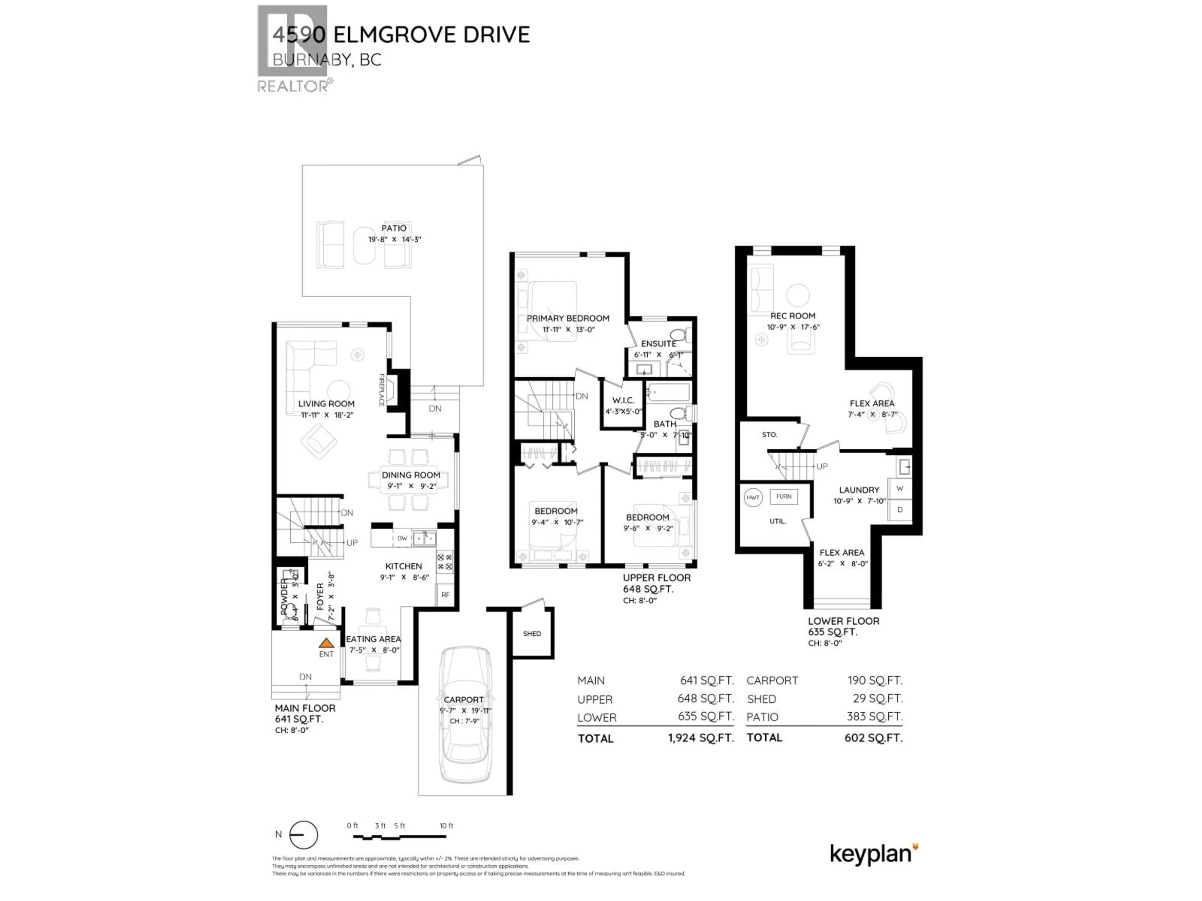 Floor plan for 4590 ELMGROVE DRIVE, Burnaby British Columbia V5G3Y8