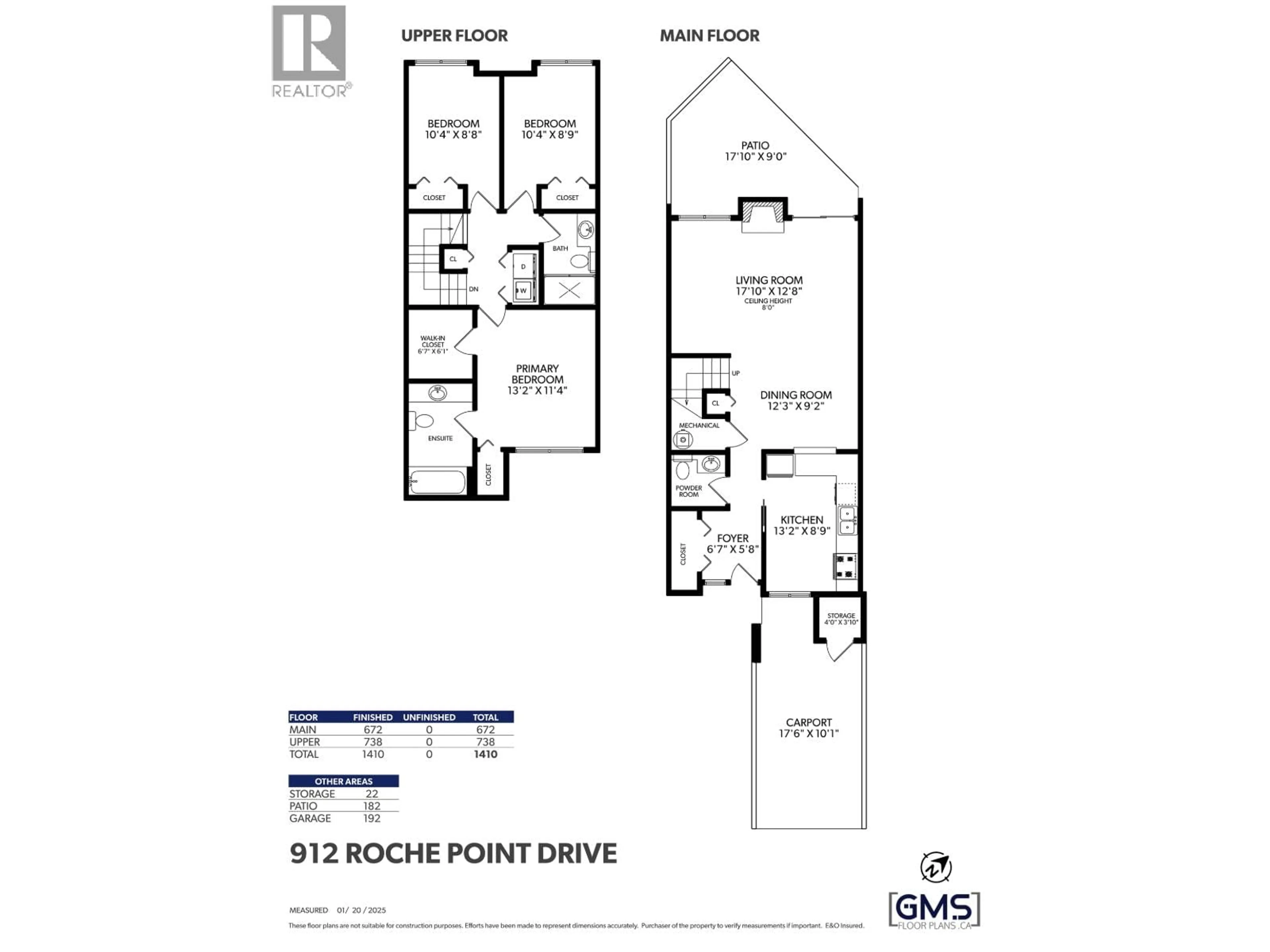 Floor plan for 912 ROCHE POINT DRIVE, North Vancouver British Columbia V7H2T5