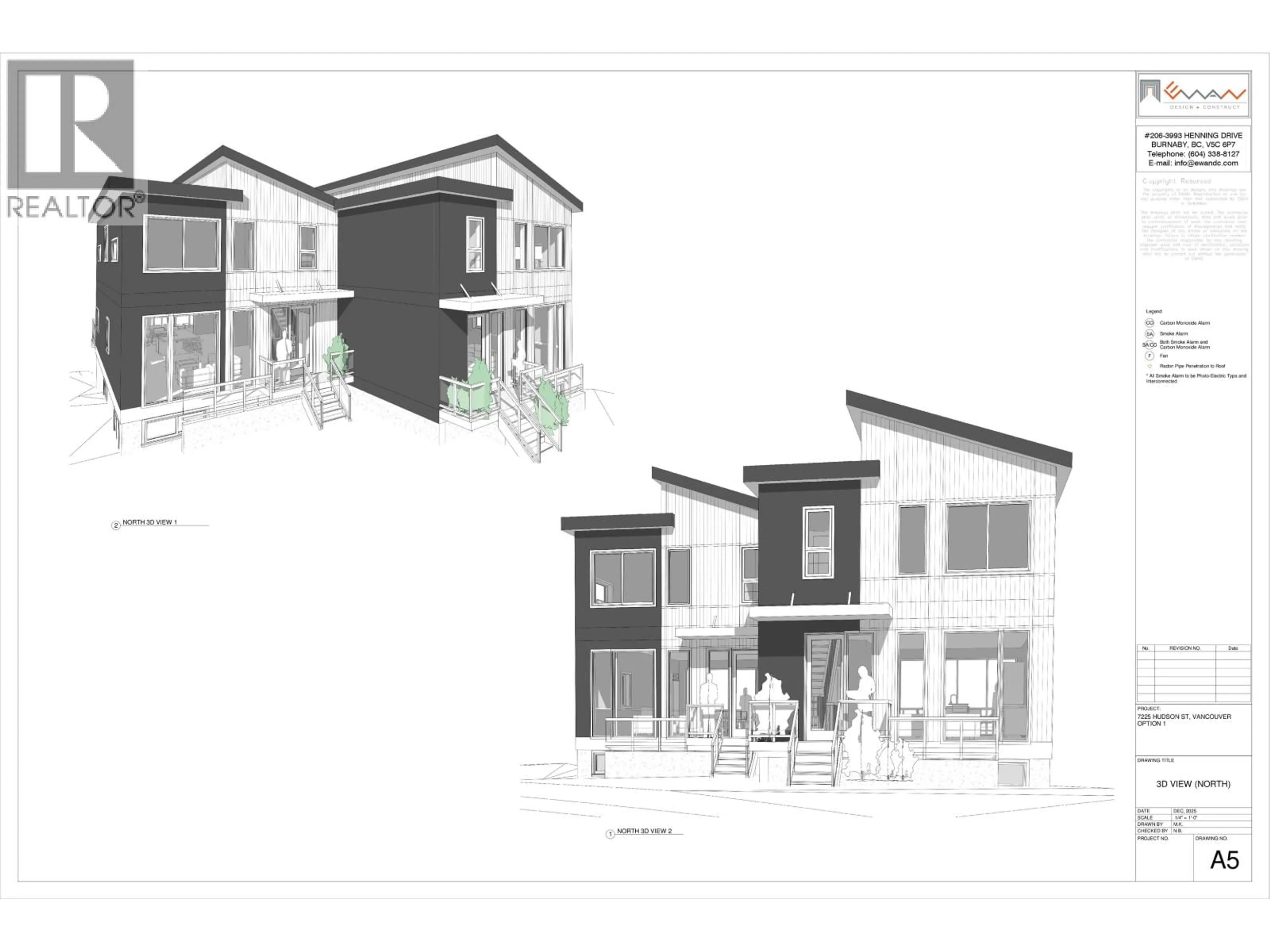 Floor plan for LOT A - 7225 HUDSON STREET, Vancouver British Columbia V6P4K9