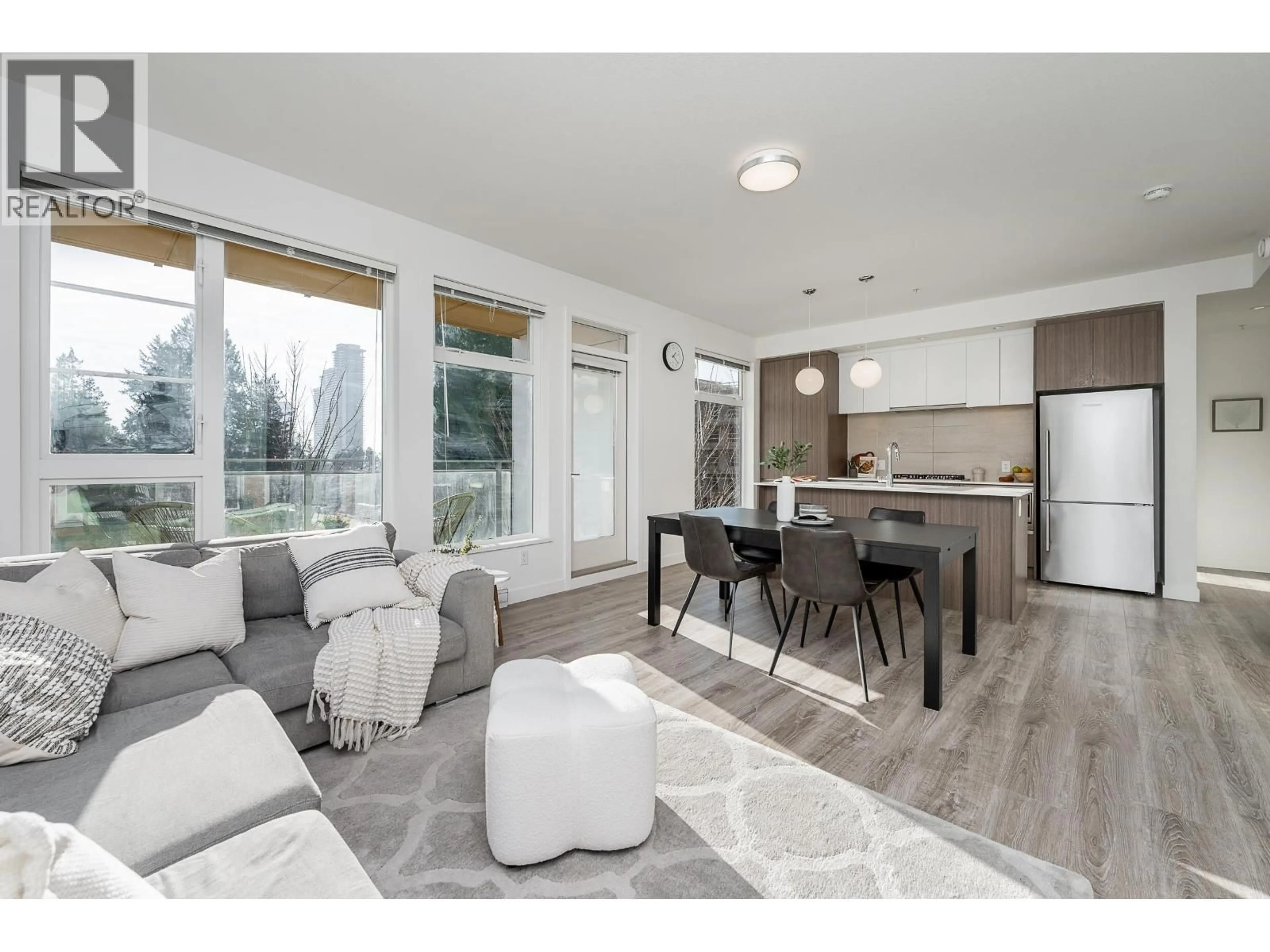 Open concept kitchen, wood/laminate floor for 304 - 516 FOSTER AVENUE, Coquitlam British Columbia V3J0H8