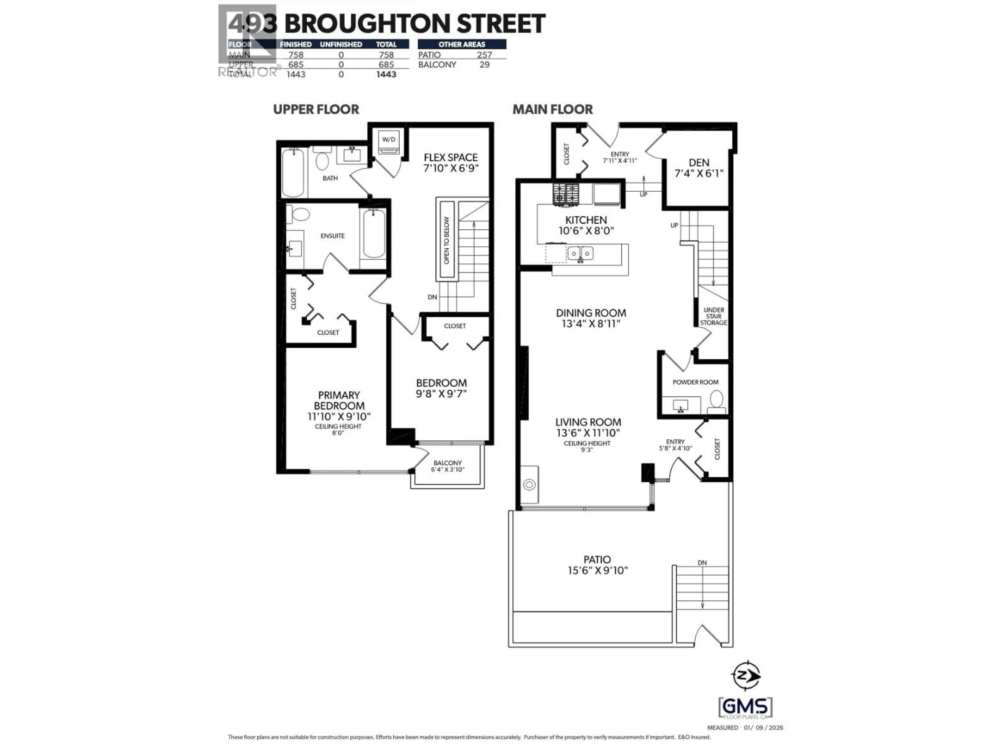 Floor plan for 493 BROUGHTON STREET, Vancouver British Columbia V6G3E8