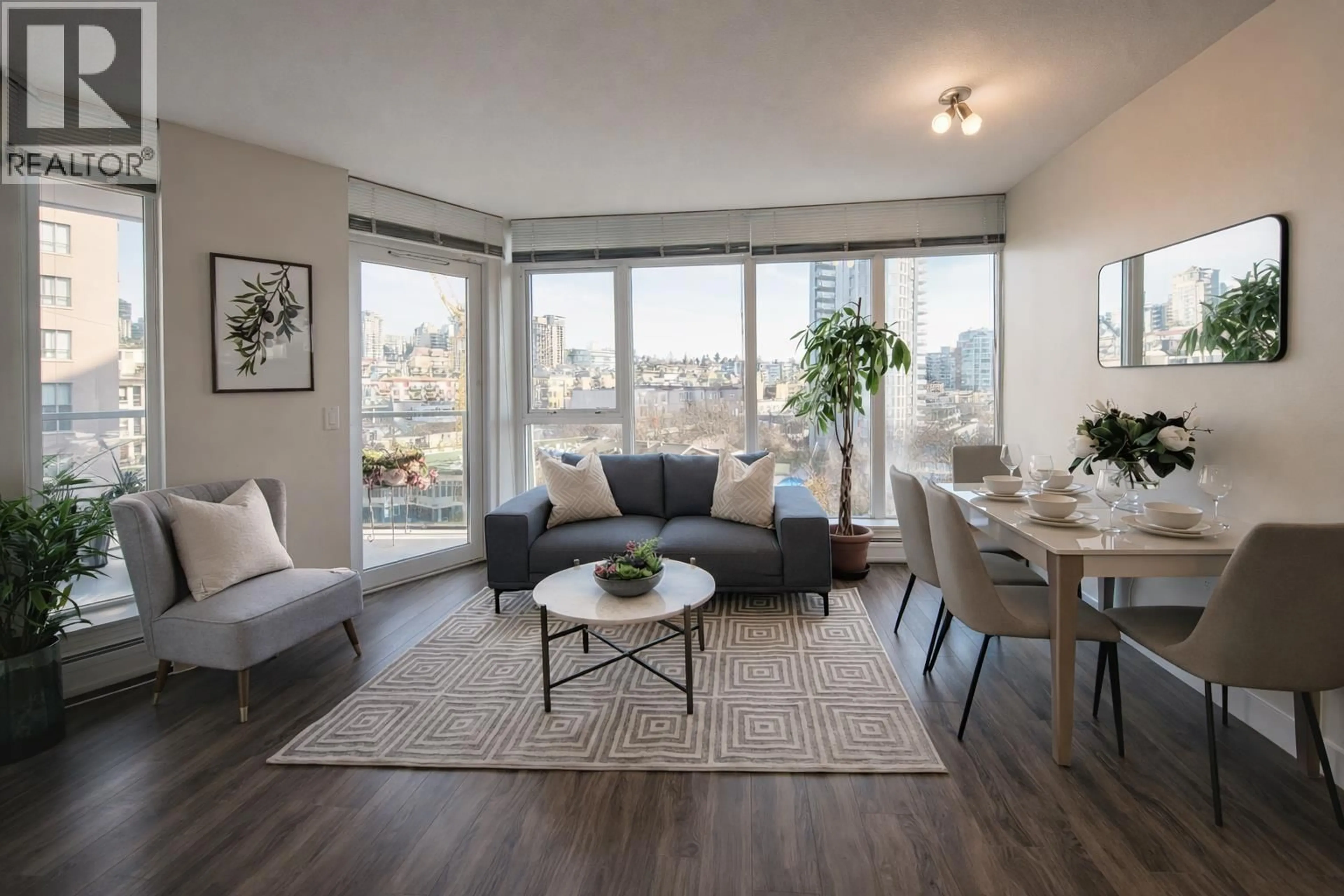 Living room with furniture, wood/laminate floor for 901 - 175 2ND STREET, North Vancouver British Columbia V7M0A5