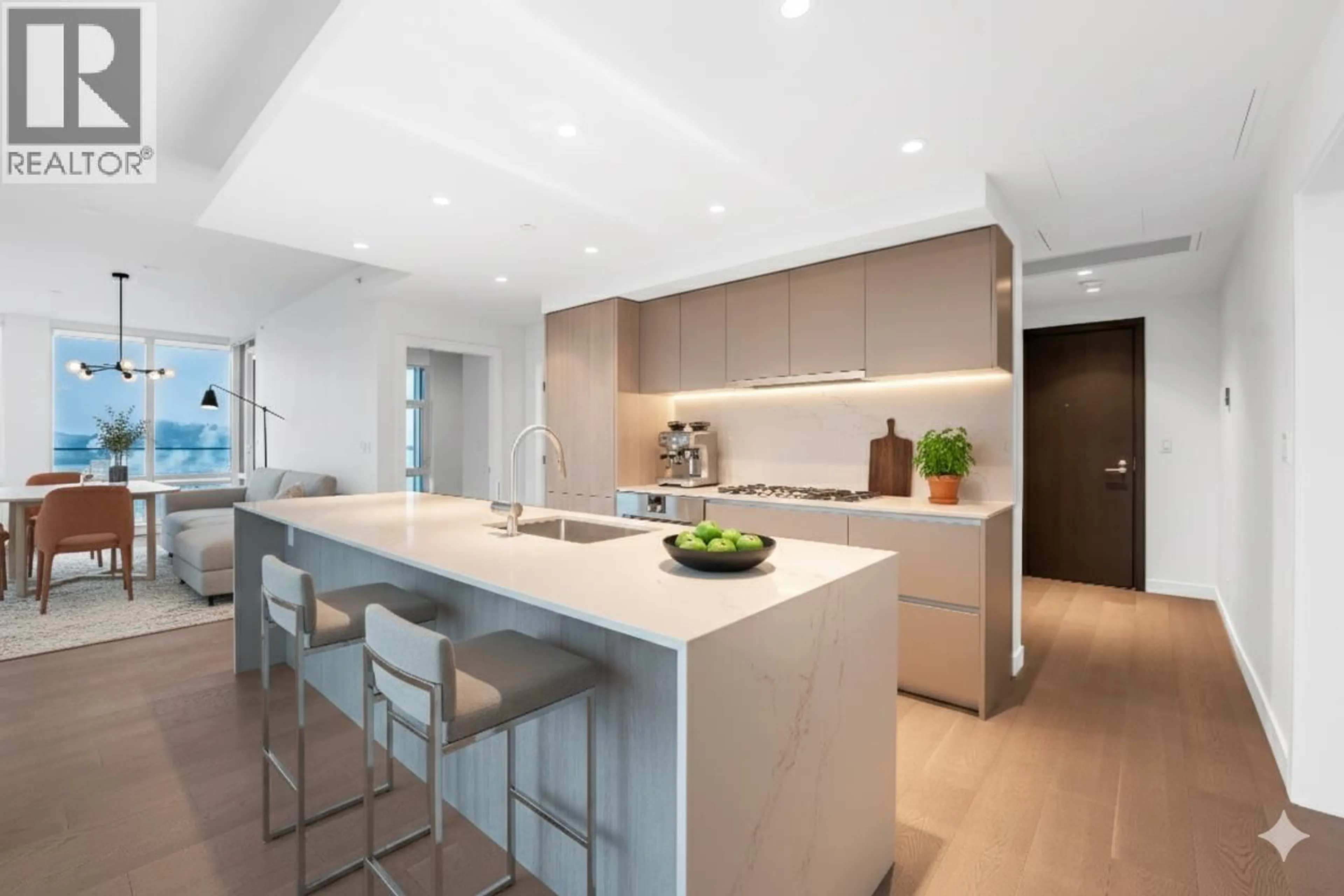 Contemporary kitchen, ceramic/tile floor for 3002 - 1500 FERN STREET, North Vancouver British Columbia V7J0E6