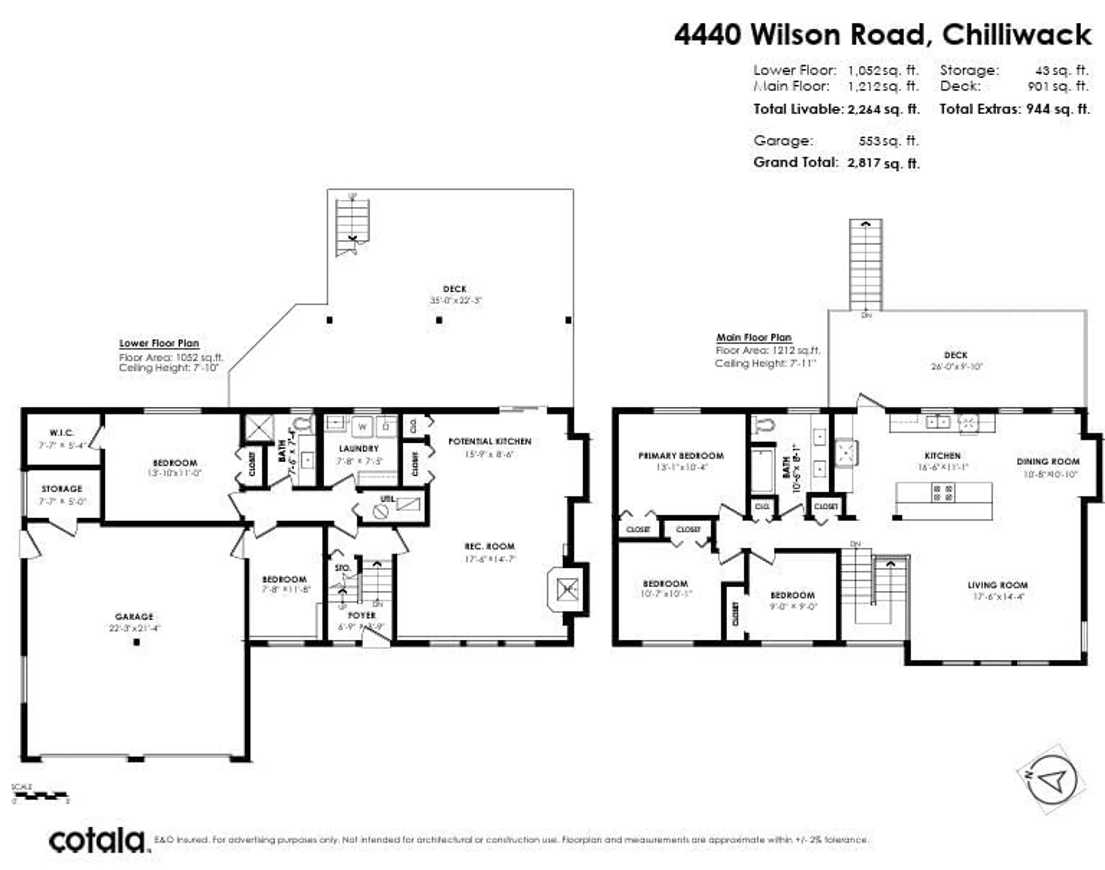 Floor plan for 4440 WILSON ROAD, Yarrow British Columbia V2R5C5