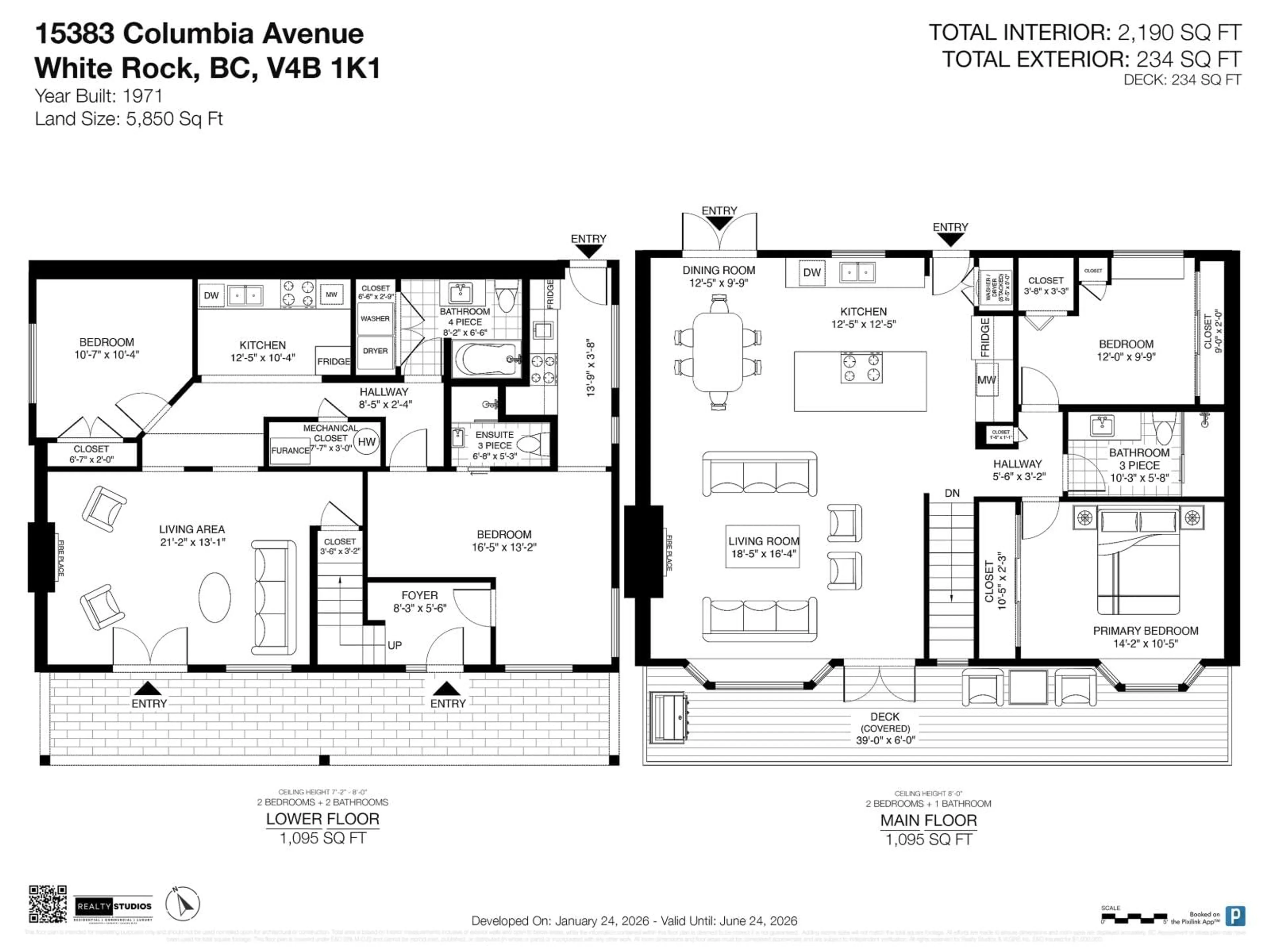 Floor plan for 15383 COLUMBIA AVENUE, White Rock British Columbia V4B1K1