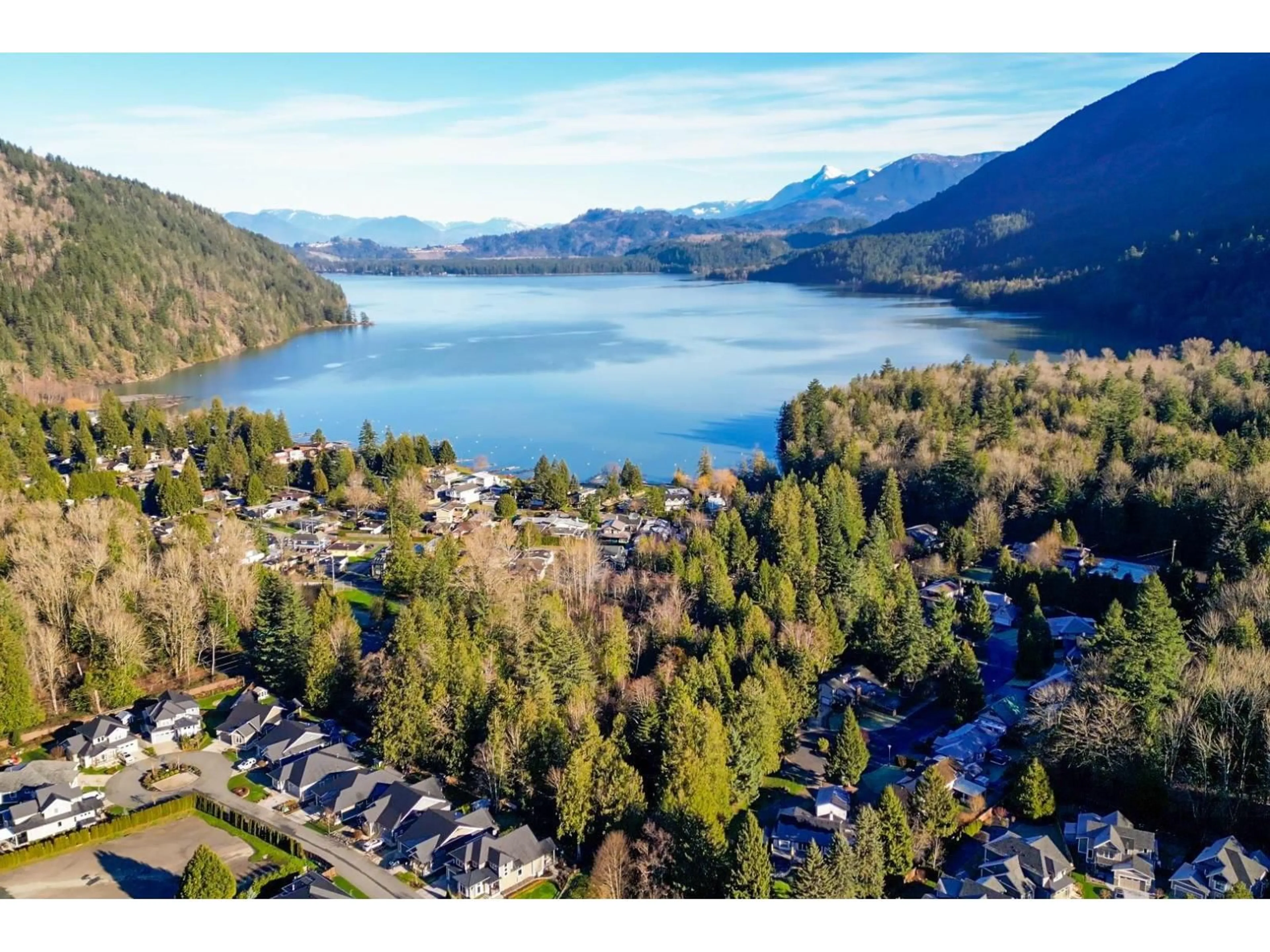 A pic from outside/outdoor area/front of a property/back of a property/a pic from drone, water/lake/river/ocean view for 44 - 1885 COLUMBIA VALLEY ROAD, Cultus Lake British Columbia V2R1J8