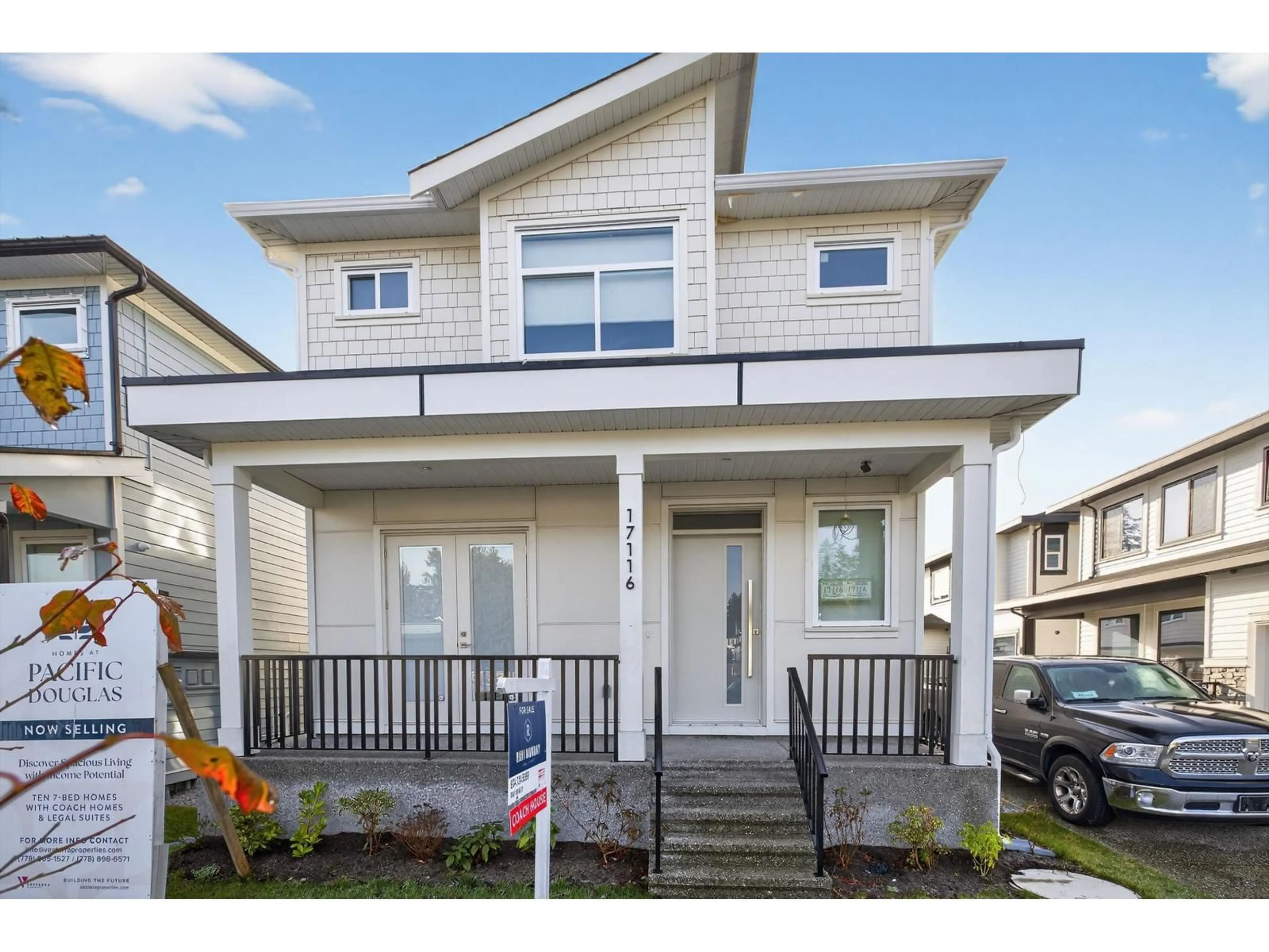 Home with vinyl exterior material, street for 17116 1 AVENUE, Surrey British Columbia V3Z9R2