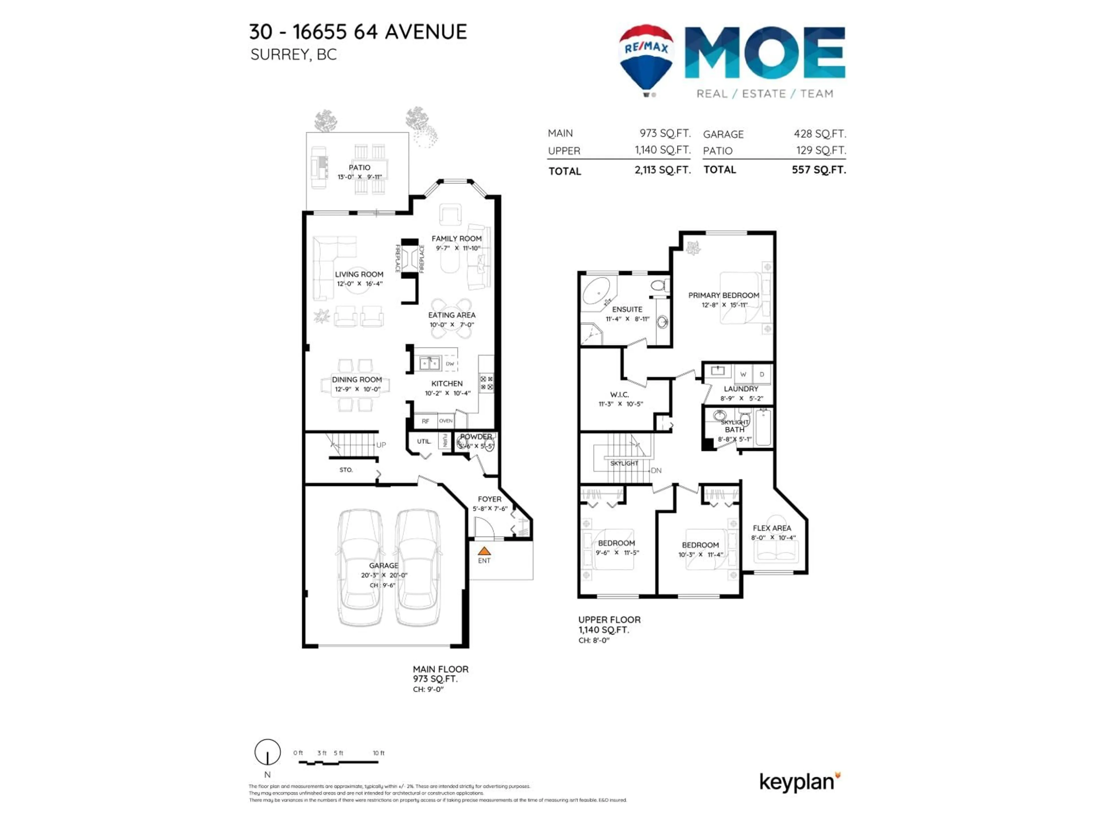 Floor plan for 30 - 16655 64 AVENUE, Surrey British Columbia V3S3V1