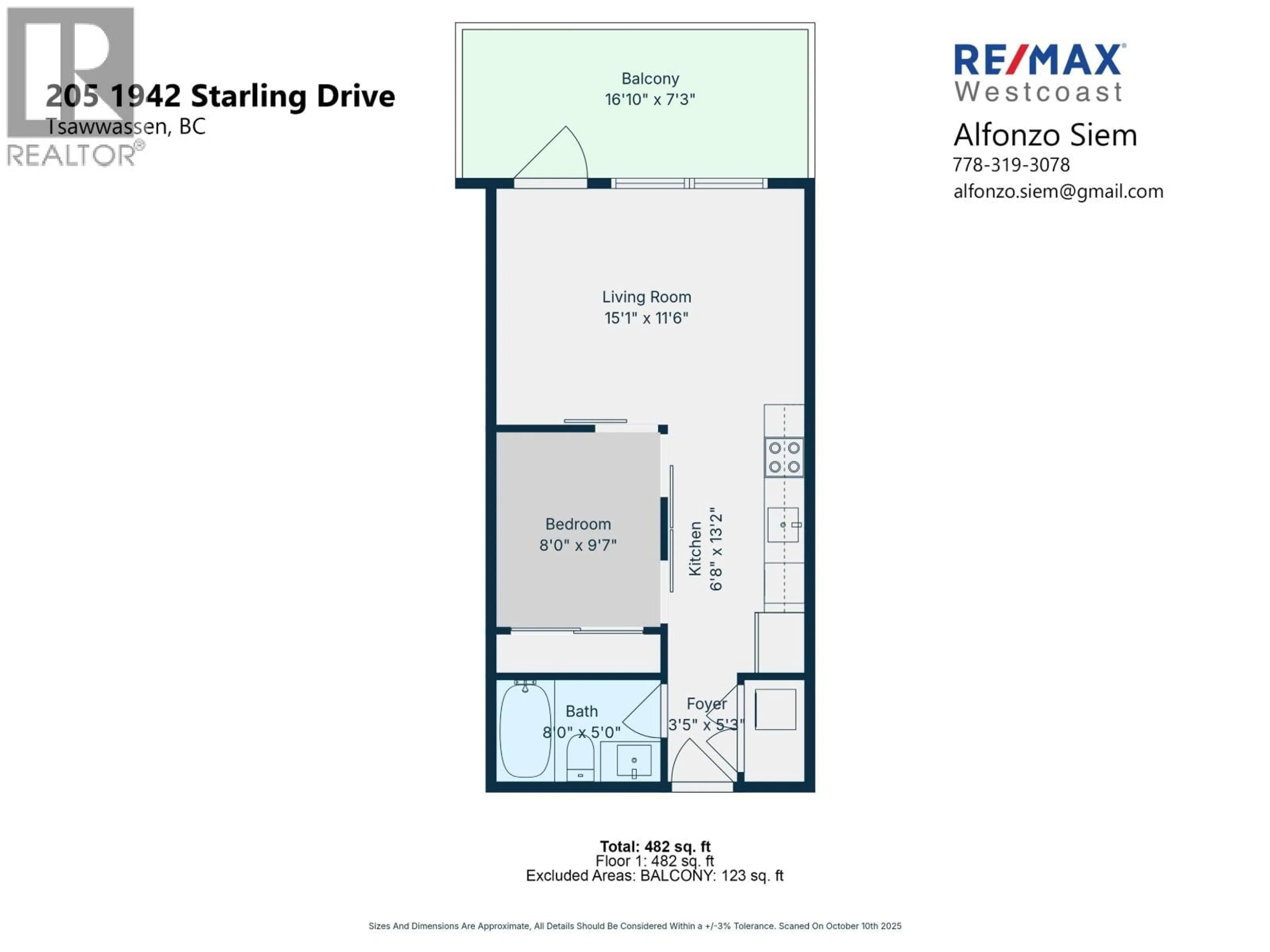 Floor plan for 205 - 1942 STARLING DRIVE, Delta British Columbia V4M0C7