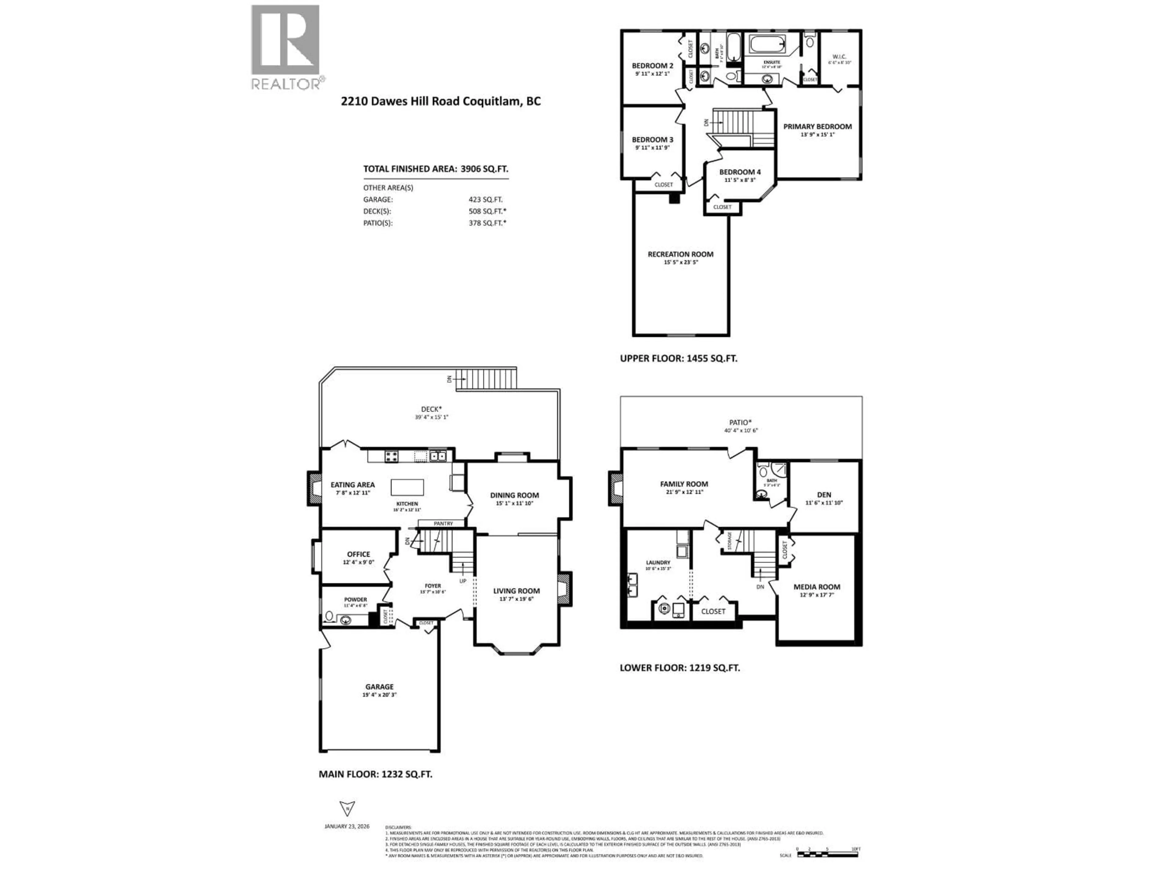 Floor plan for 2210 DAWES HILL ROAD, Coquitlam British Columbia V3K1N3