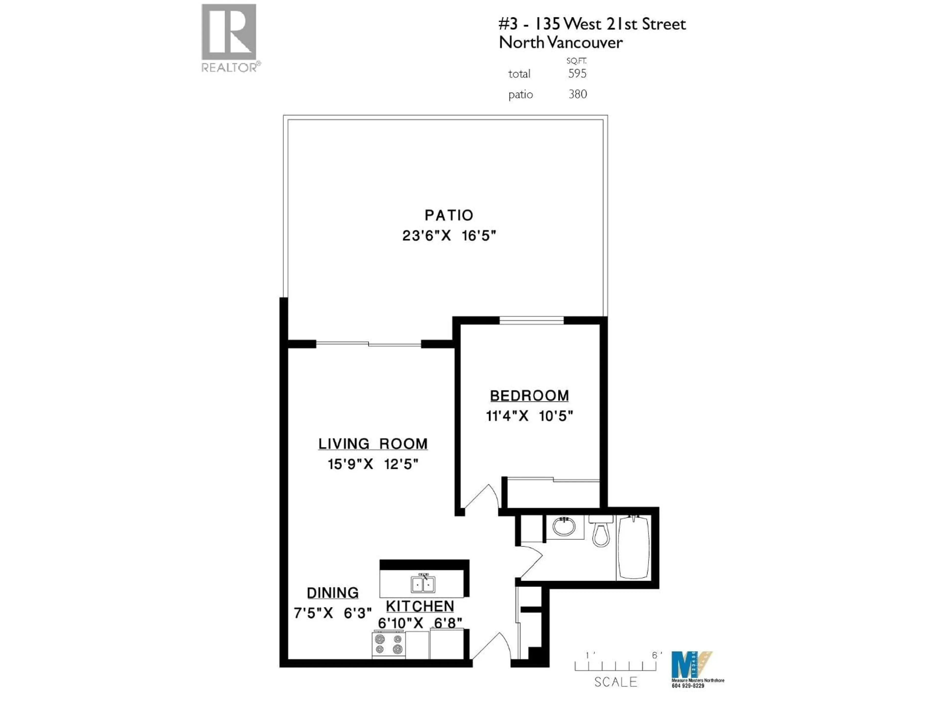 Floor plan for 3 - 135 21ST STREET, North Vancouver British Columbia V7M1Z2