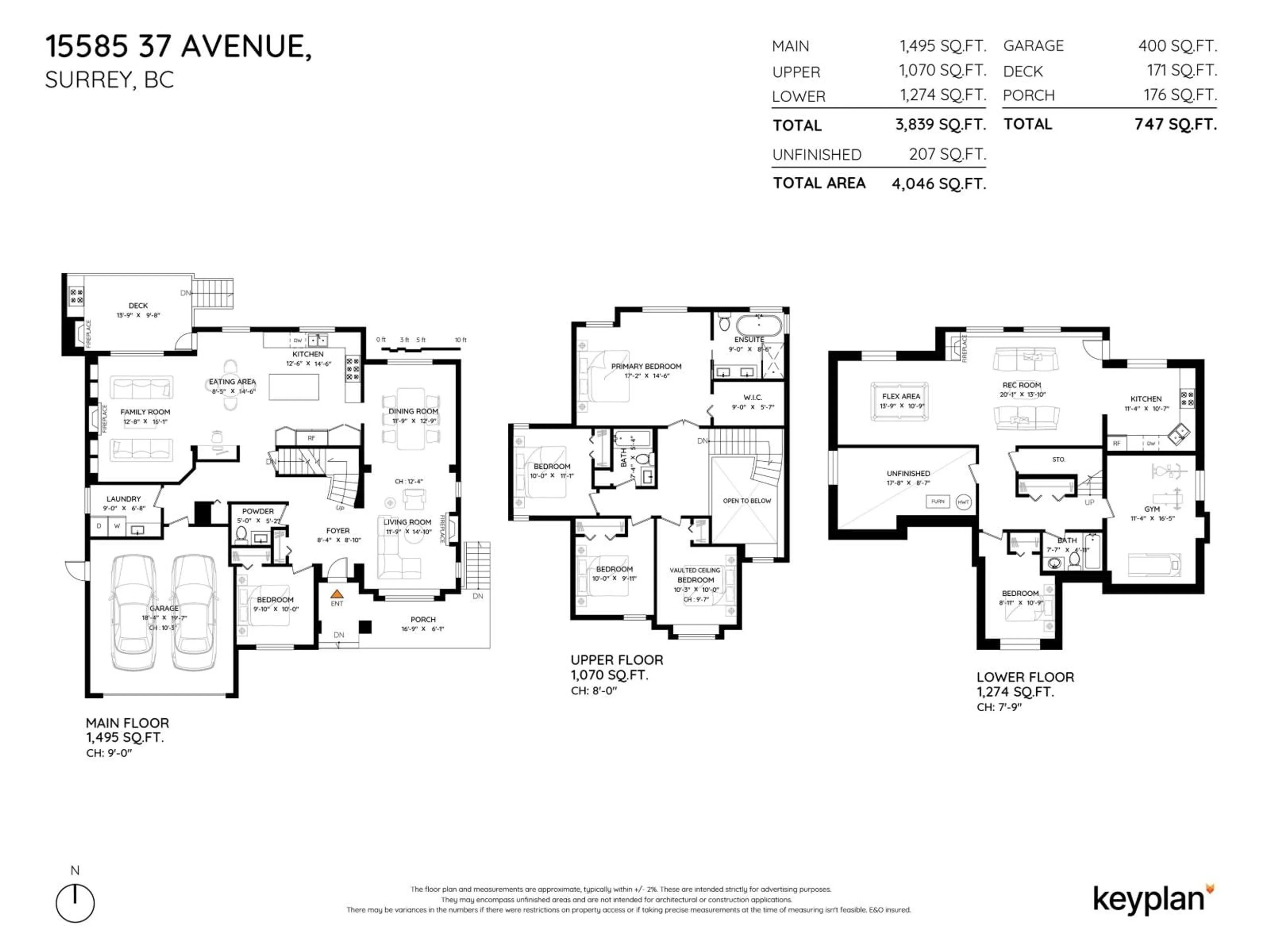 Floor plan for 15585 37 AVENUE, Surrey British Columbia V3Z0H4