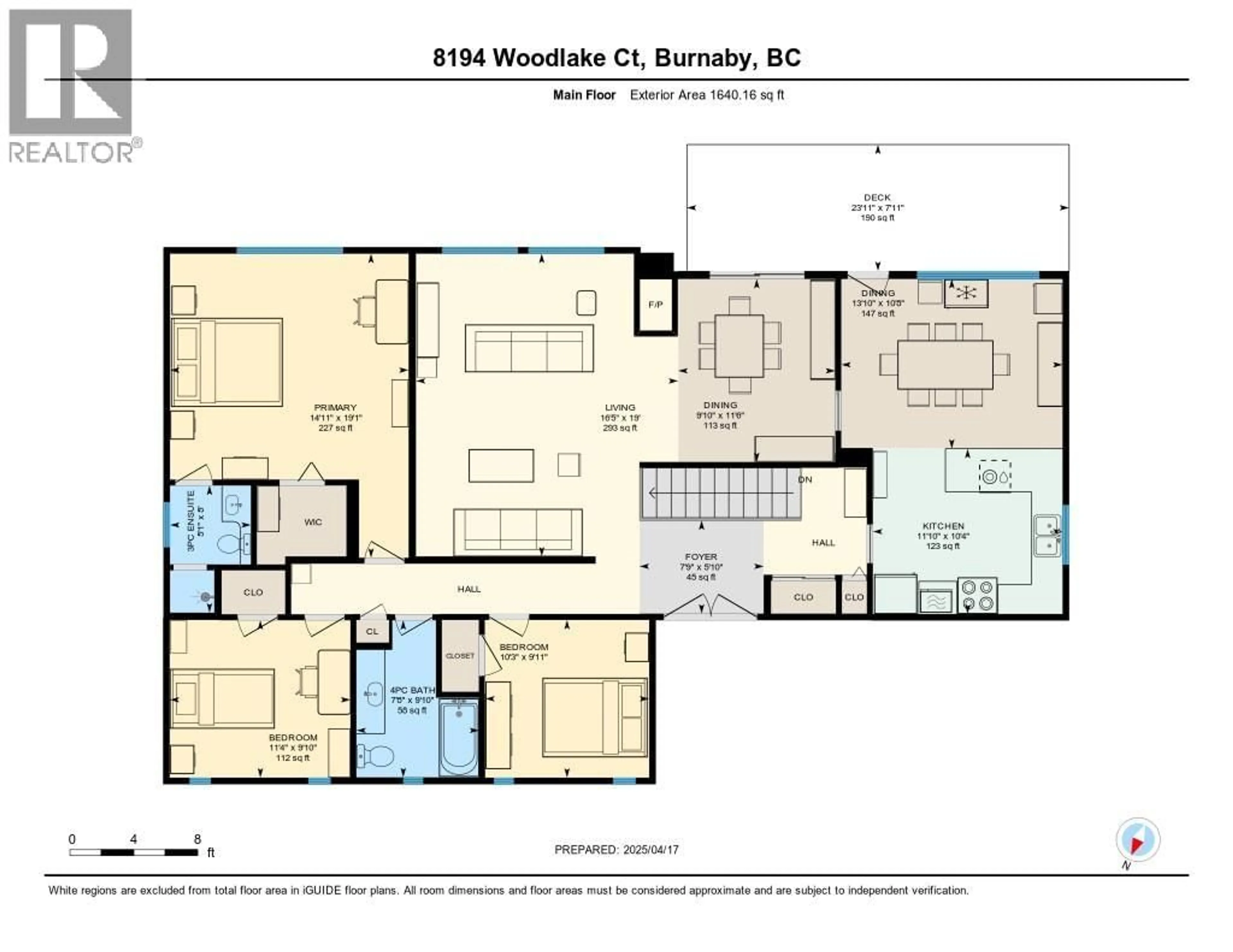 Floor plan for 8194 WOODLAKE COURT, Burnaby British Columbia V5A3P4