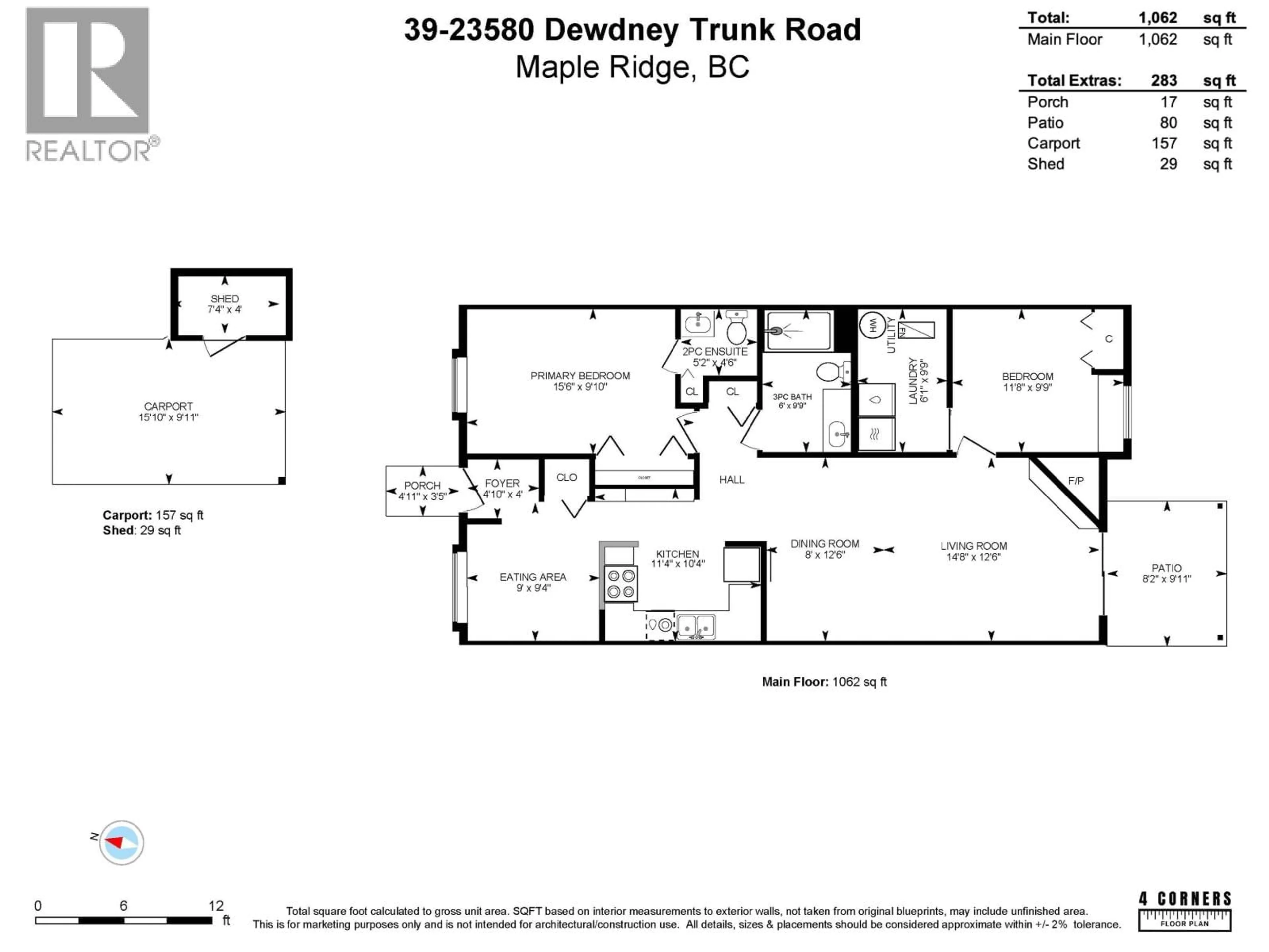 Floor plan for 39 - 23580 DEWDNEY TRUNK ROAD, Maple Ridge British Columbia V2X0S8