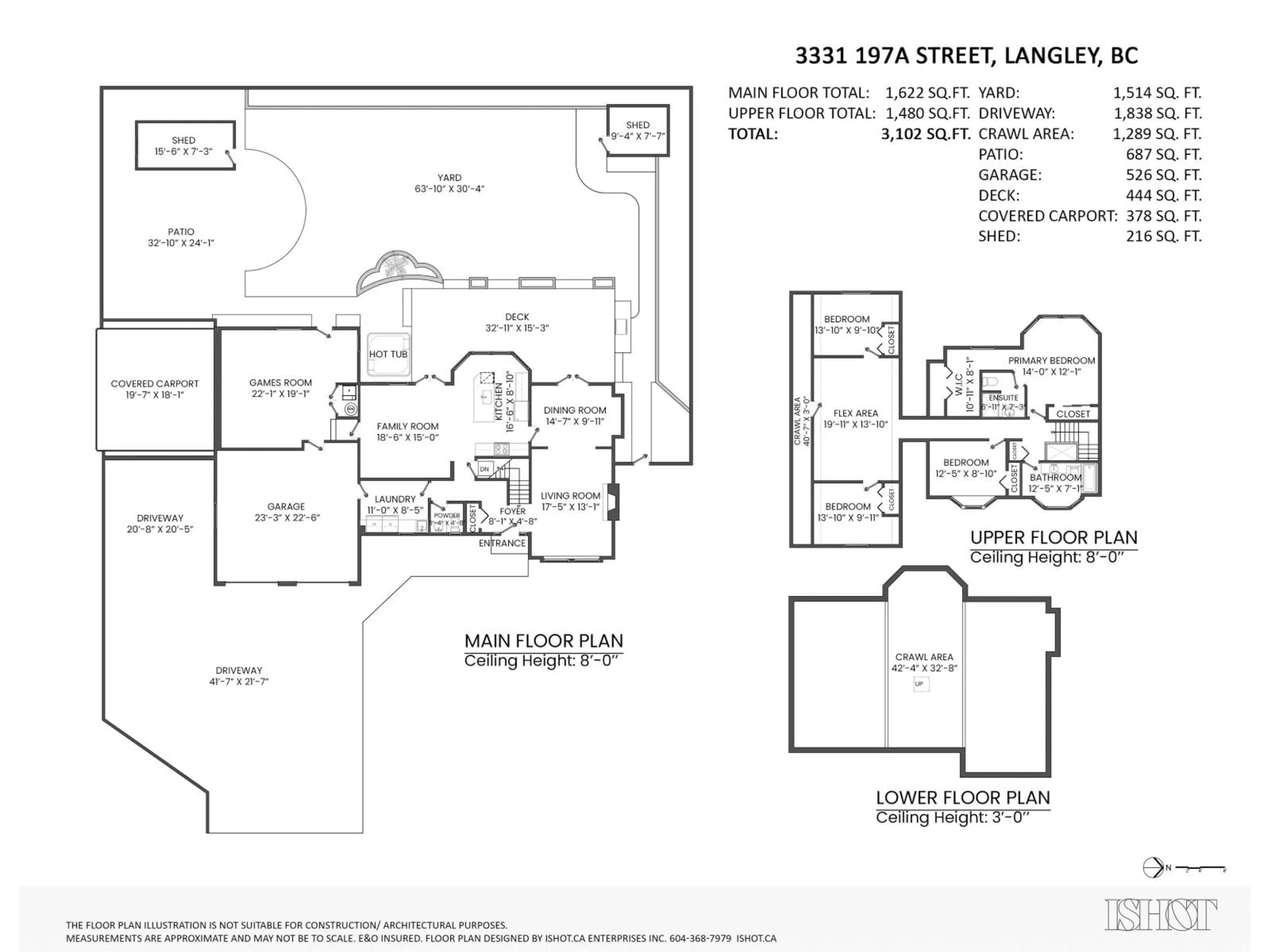 Floor plan for 3331 197A STREET, Langley British Columbia V3A7Y7