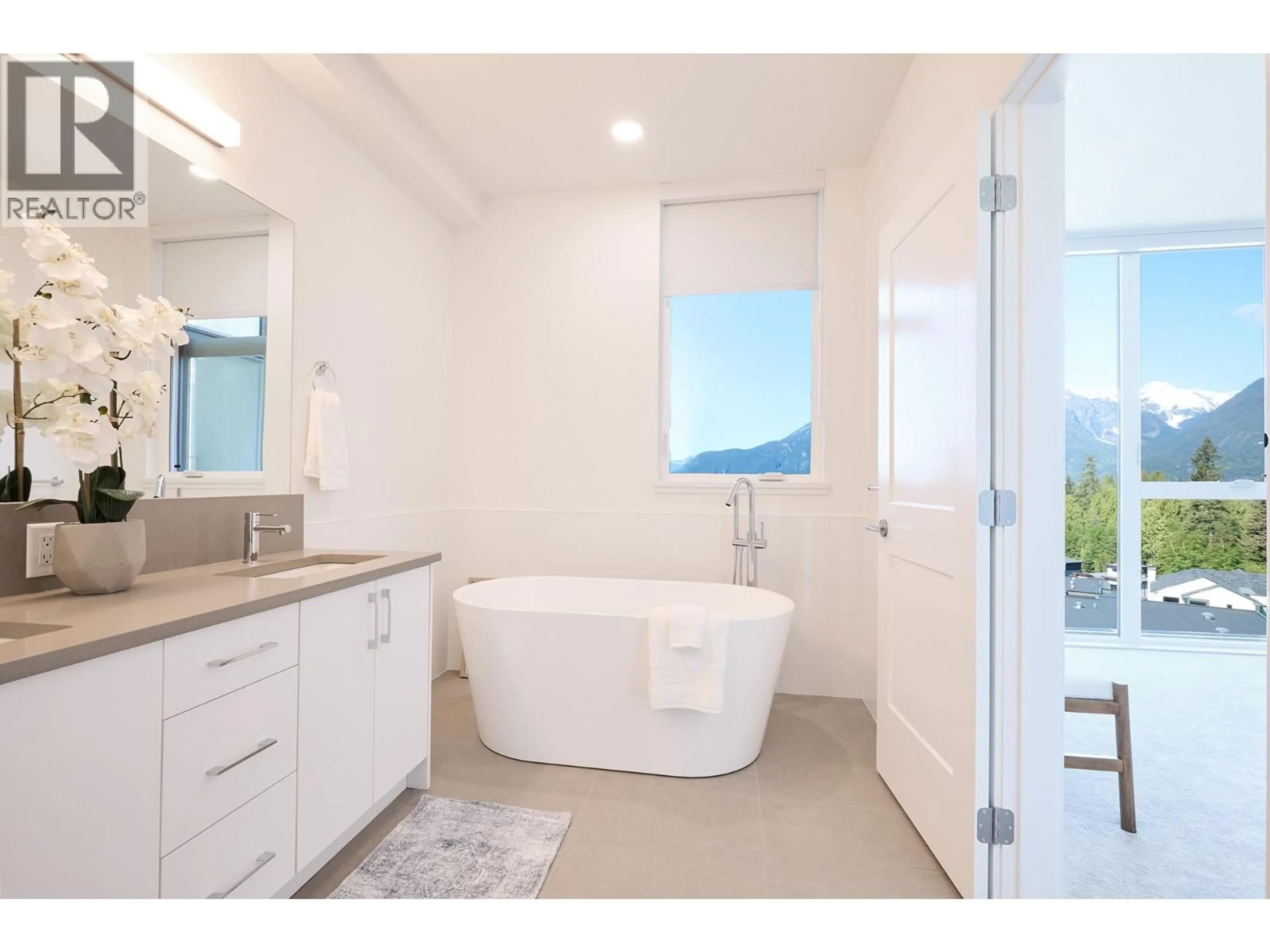 Contemporary bathroom, ceramic/tile floor for 101 - 3405 MAMQUAM ROAD, Squamish British Columbia V8B1E4