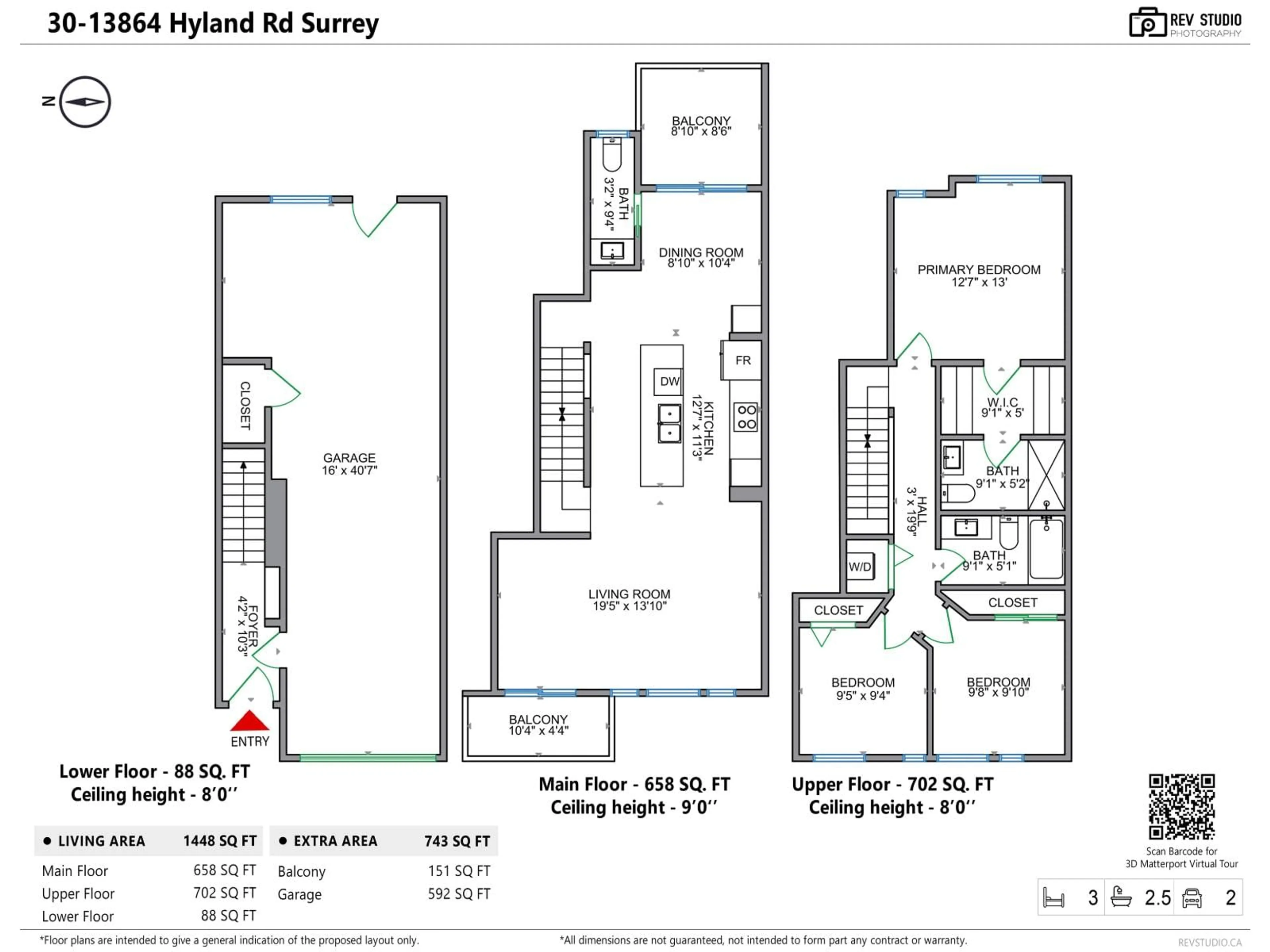 Floor plan for 30 - 13864 HYLAND ROAD, Surrey British Columbia V3W2C3