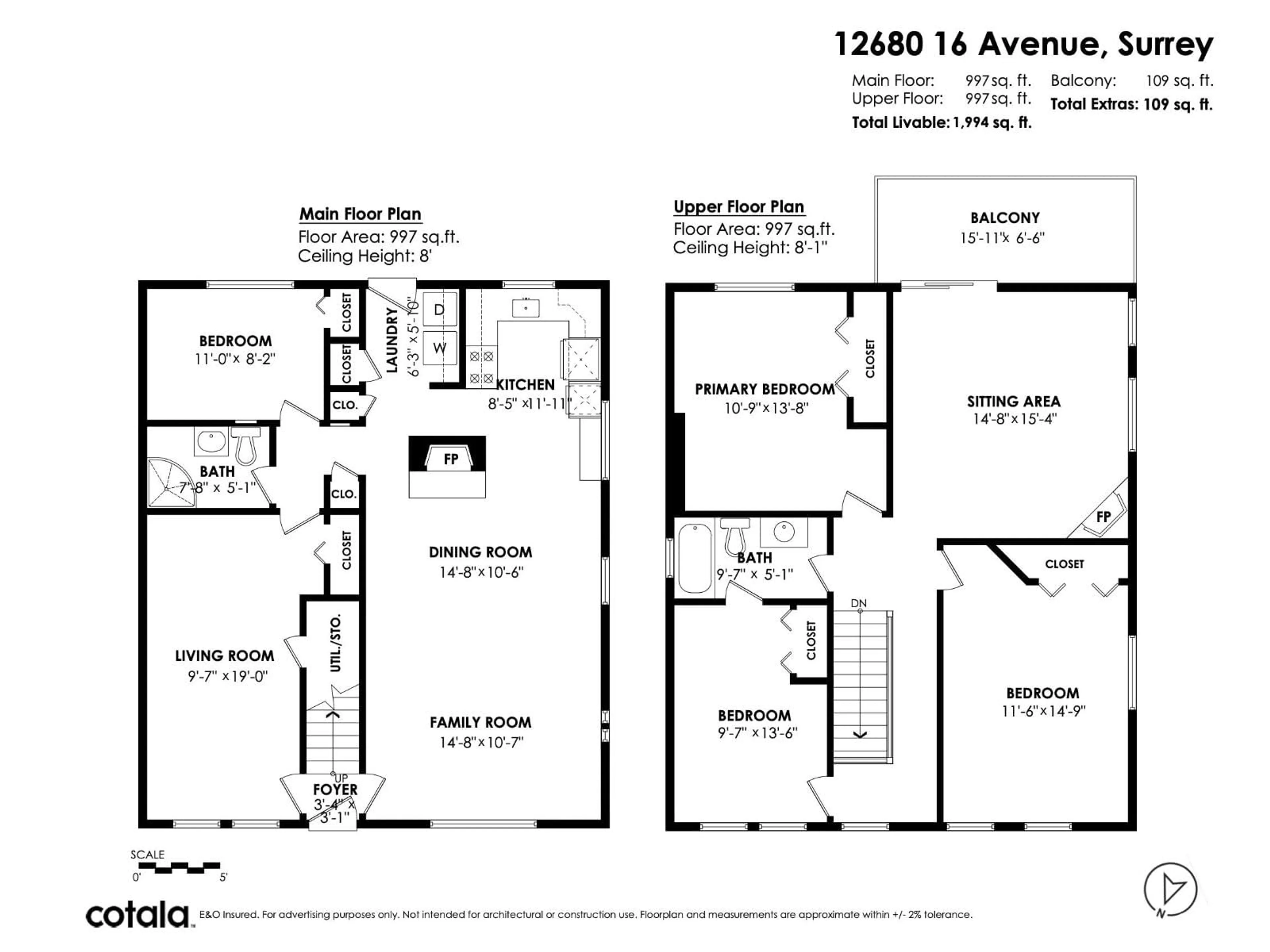 Floor plan for 12680 16 AVENUE, Surrey British Columbia V4A1N1