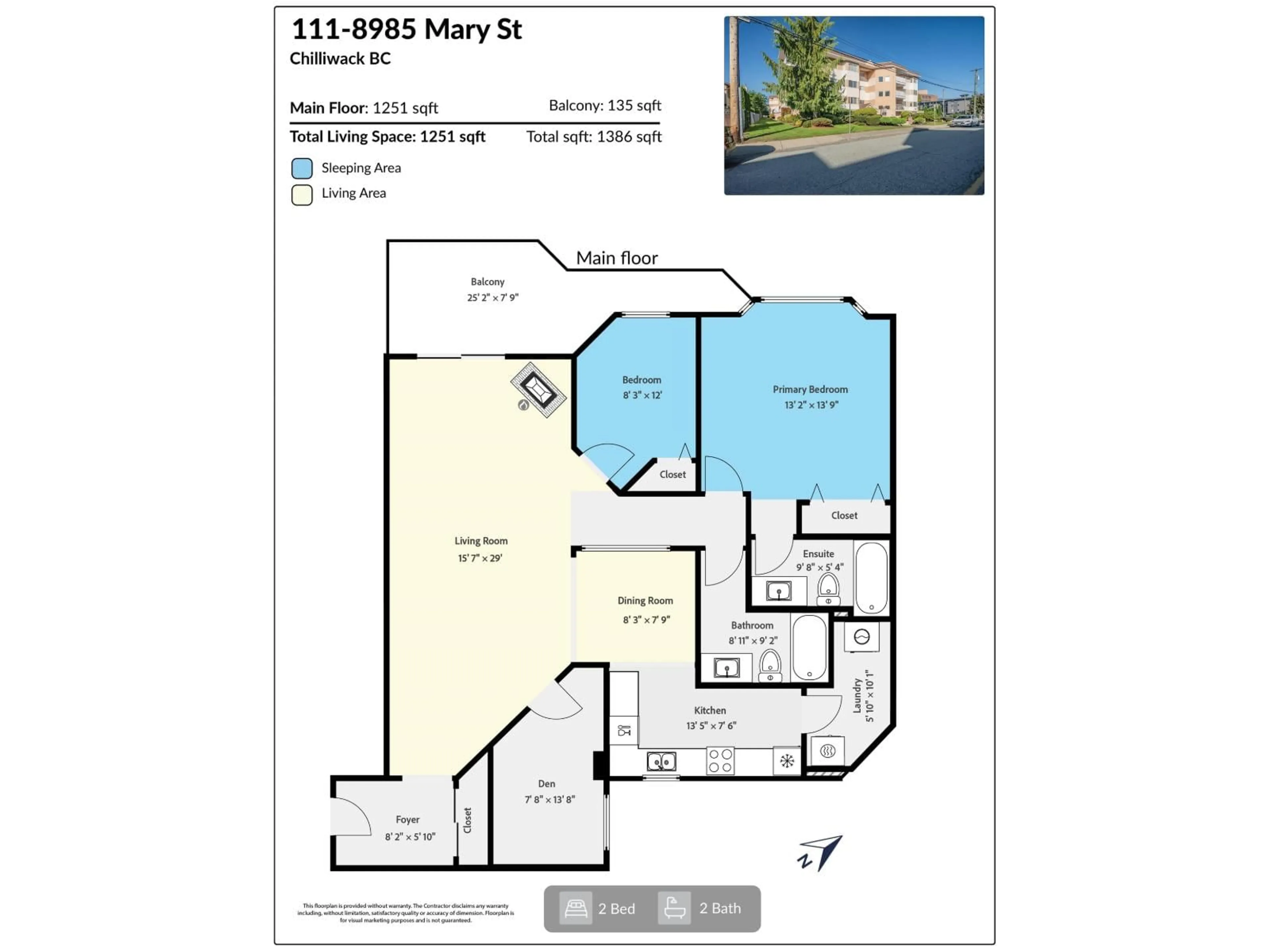 Floor plan for 111 - 8985 MARY STREET, Chilliwack British Columbia V2P4J4