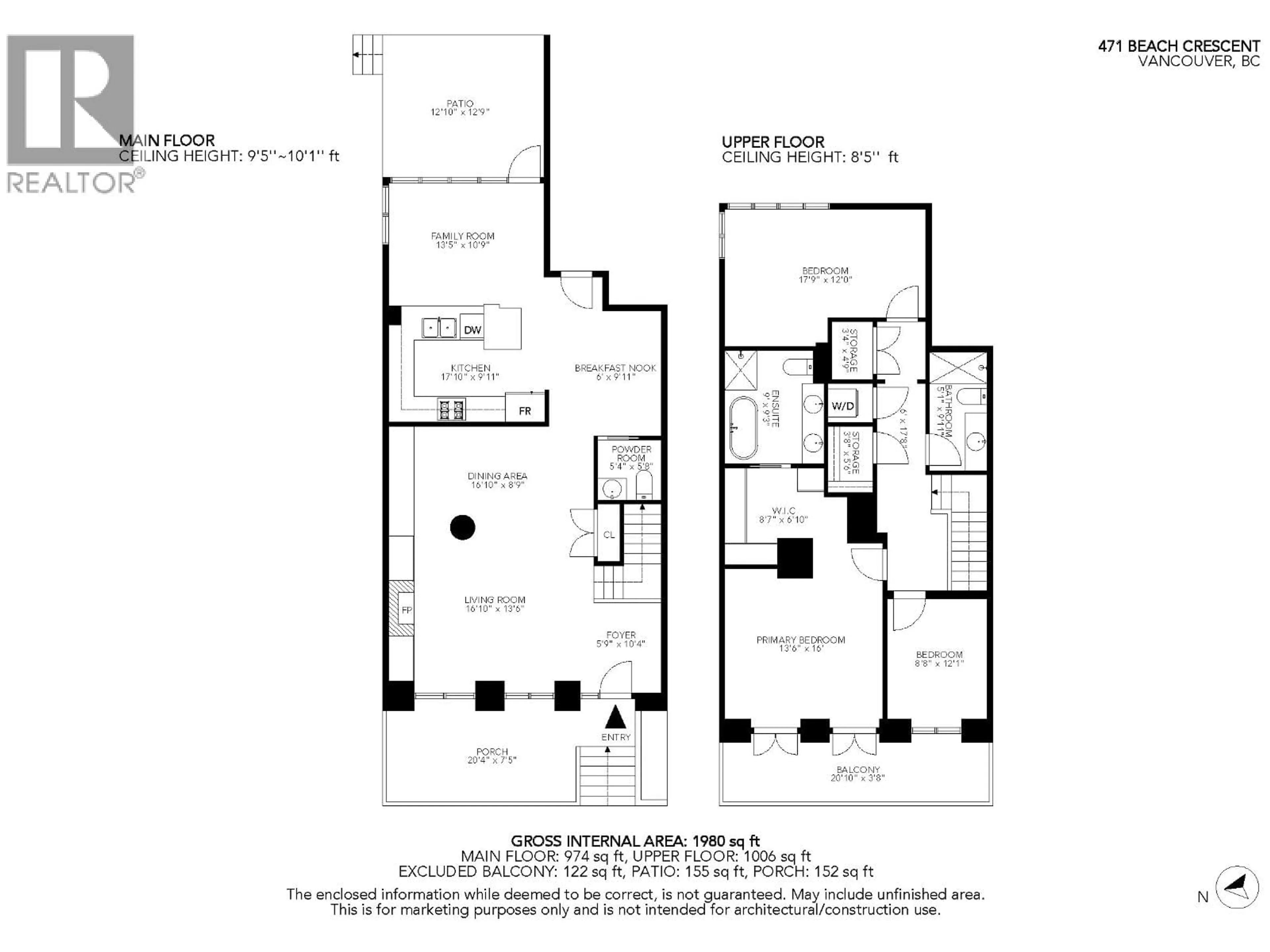 Floor plan for 471 BEACH CRESCENT, Vancouver British Columbia V6Z3B9
