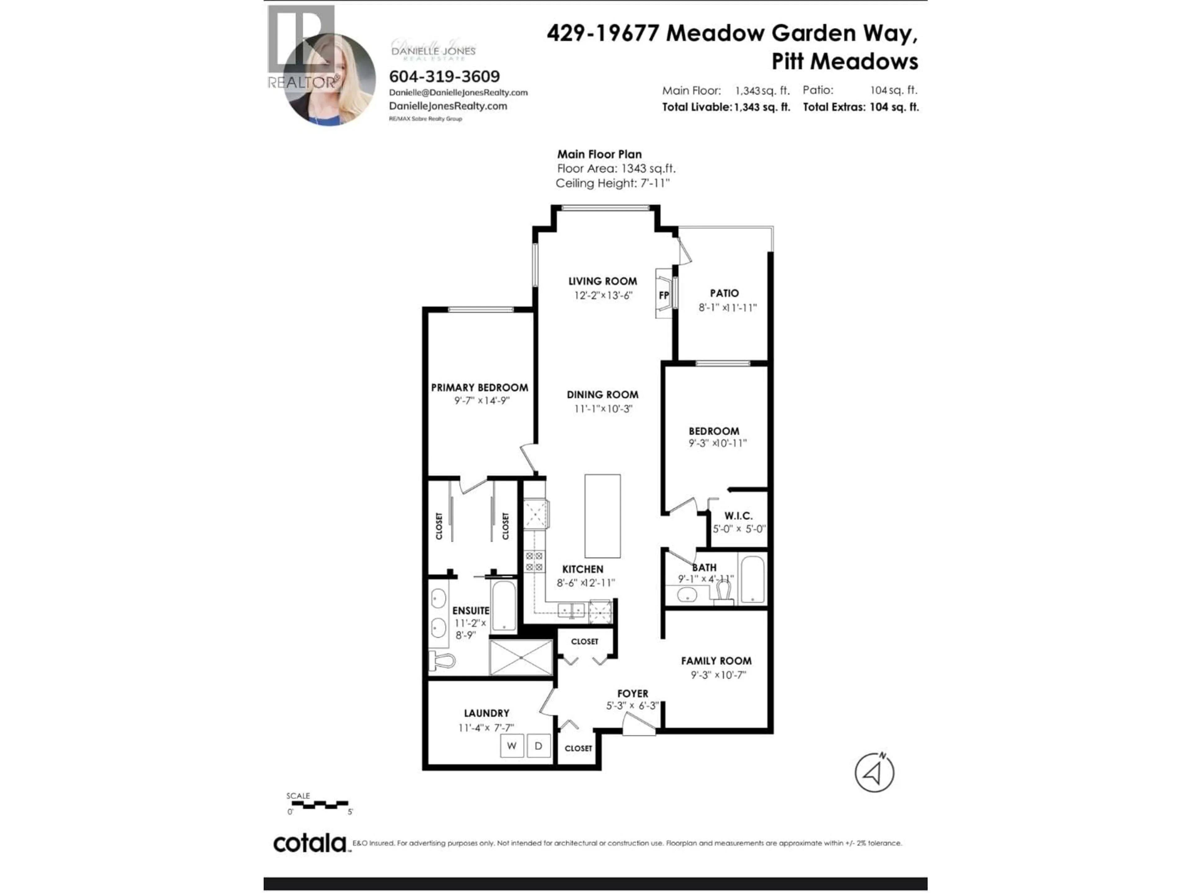 Floor plan for 429 - 19677 MEADOW GARDENS WAY, Pitt Meadows British Columbia V3Y0A2