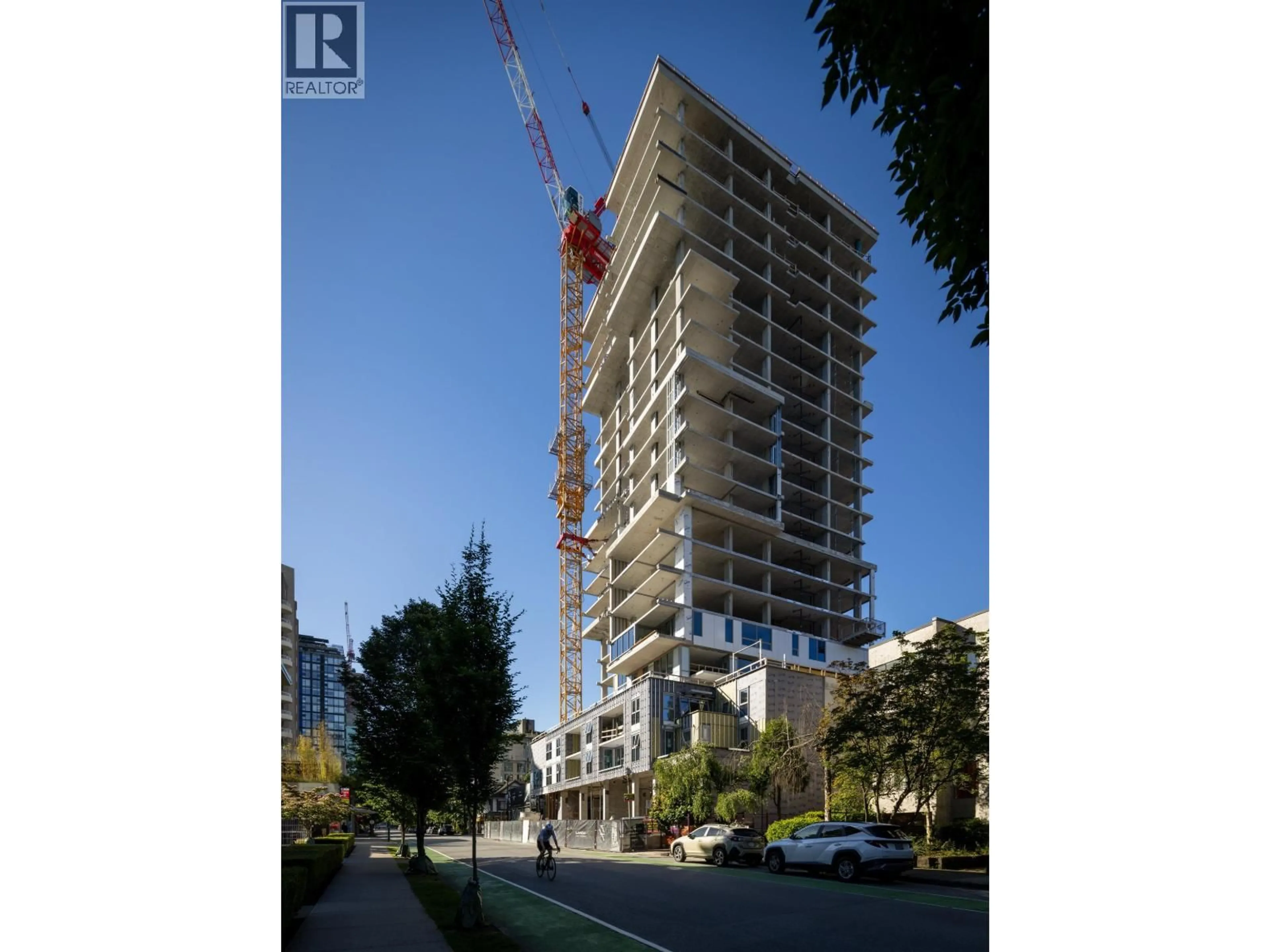A pic from outside/outdoor area/front of a property/back of a property/a pic from drone, building for 1503 - 1818 ALBERNI STREET, Vancouver British Columbia V6G1B3