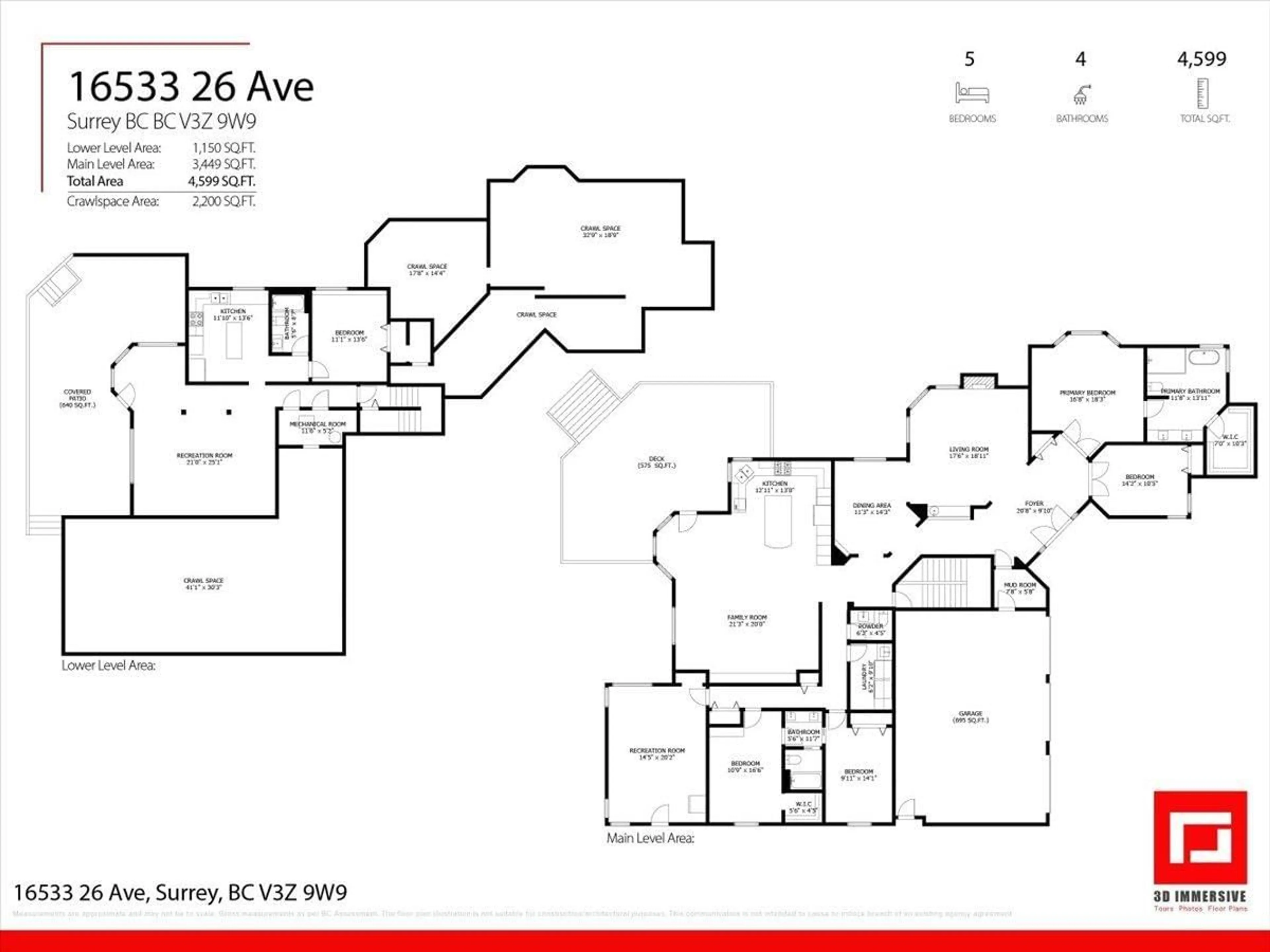 Floor plan for 16533 26 AVENUE, Surrey British Columbia V3Z9W9