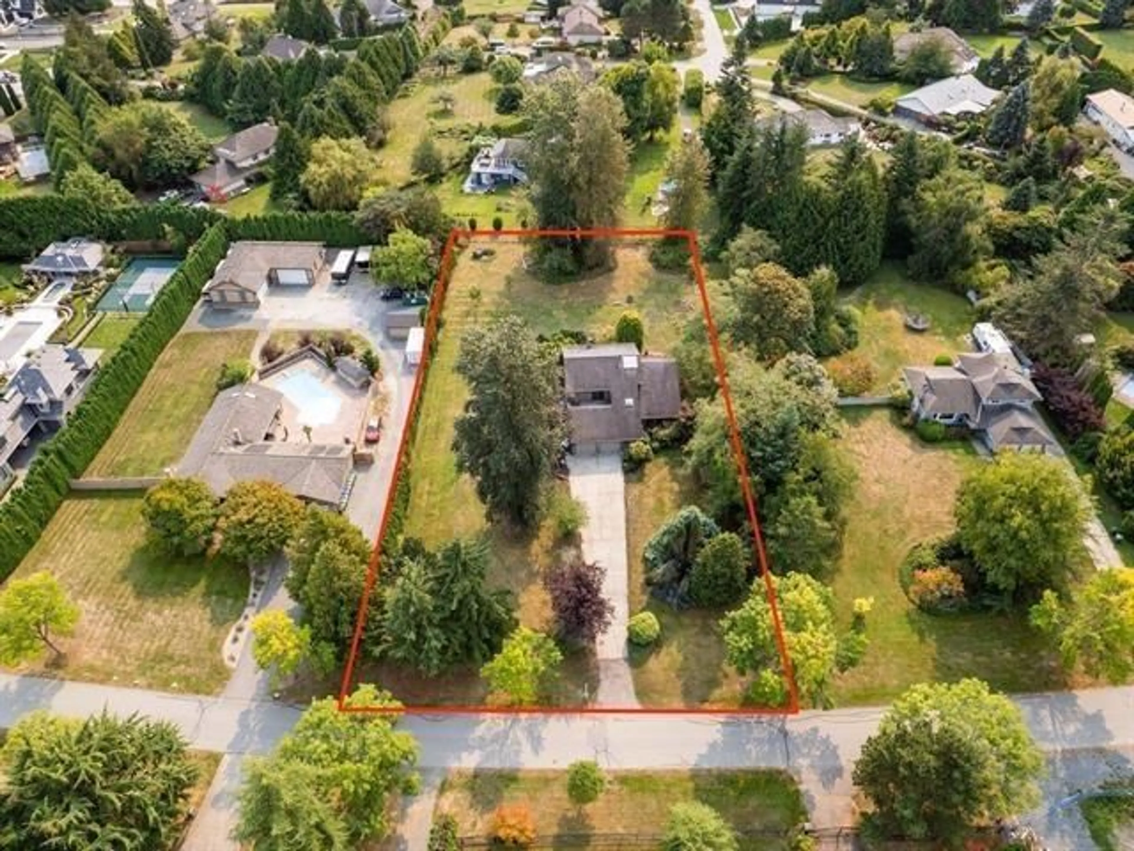 A pic from outside/outdoor area/front of a property/back of a property/a pic from drone, street for 18208 21A AVENUE, Surrey British Columbia V3Z9W2