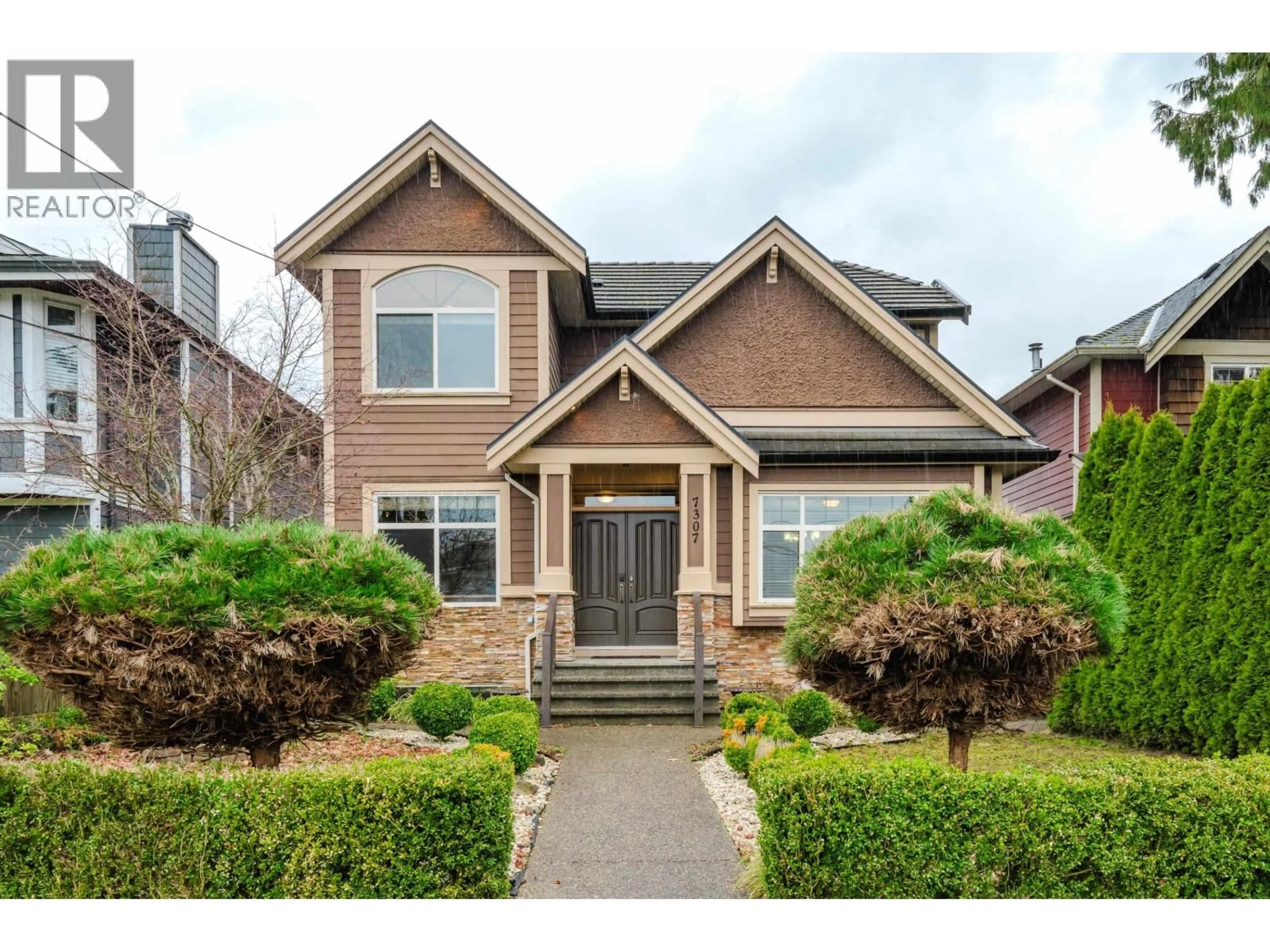 Home with brick exterior material, street for 7307 2ND STREET, Burnaby British Columbia V3N3P9