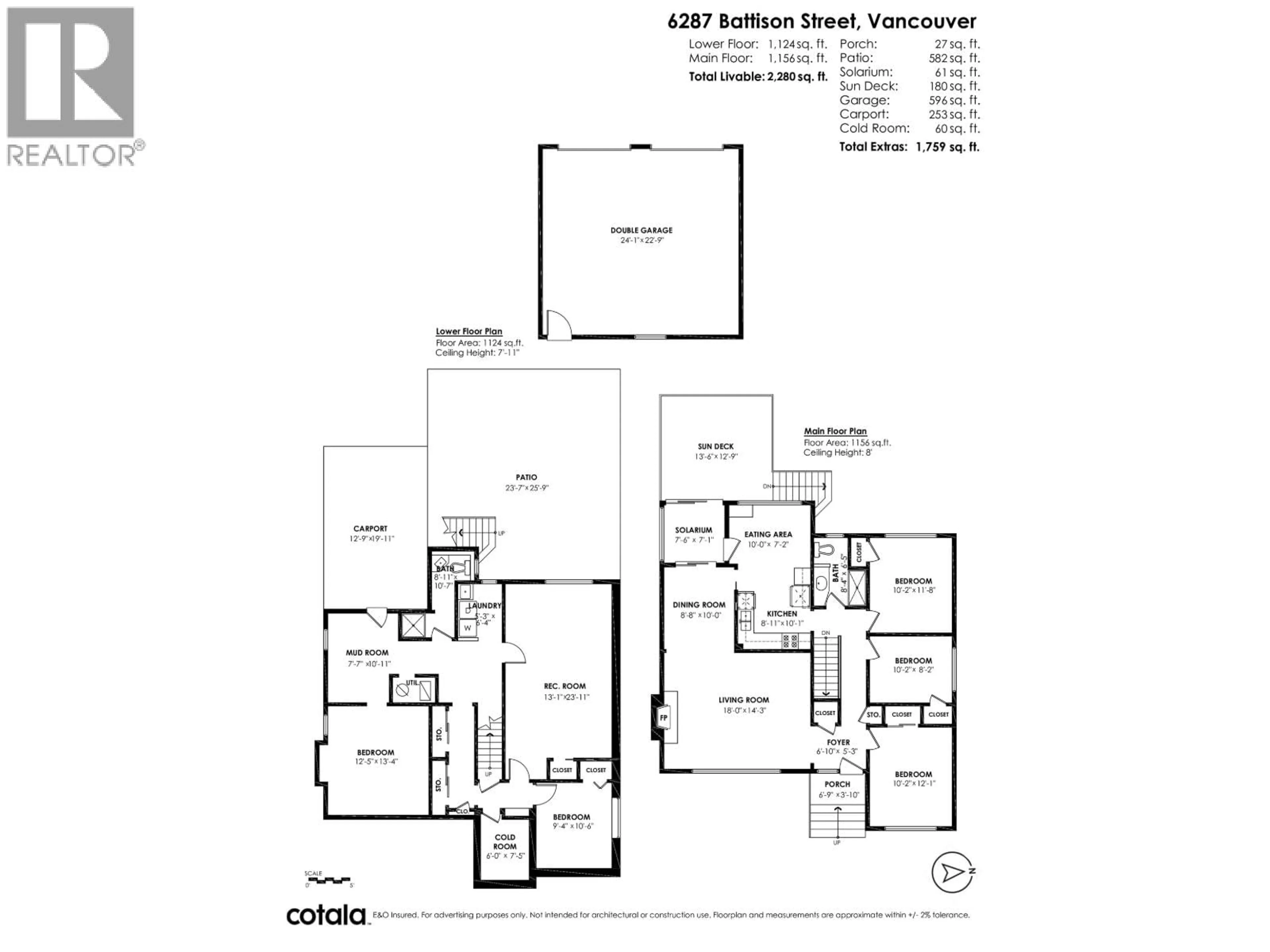 Floor plan for 6287 BATTISON STREET, Vancouver British Columbia V5S3M7