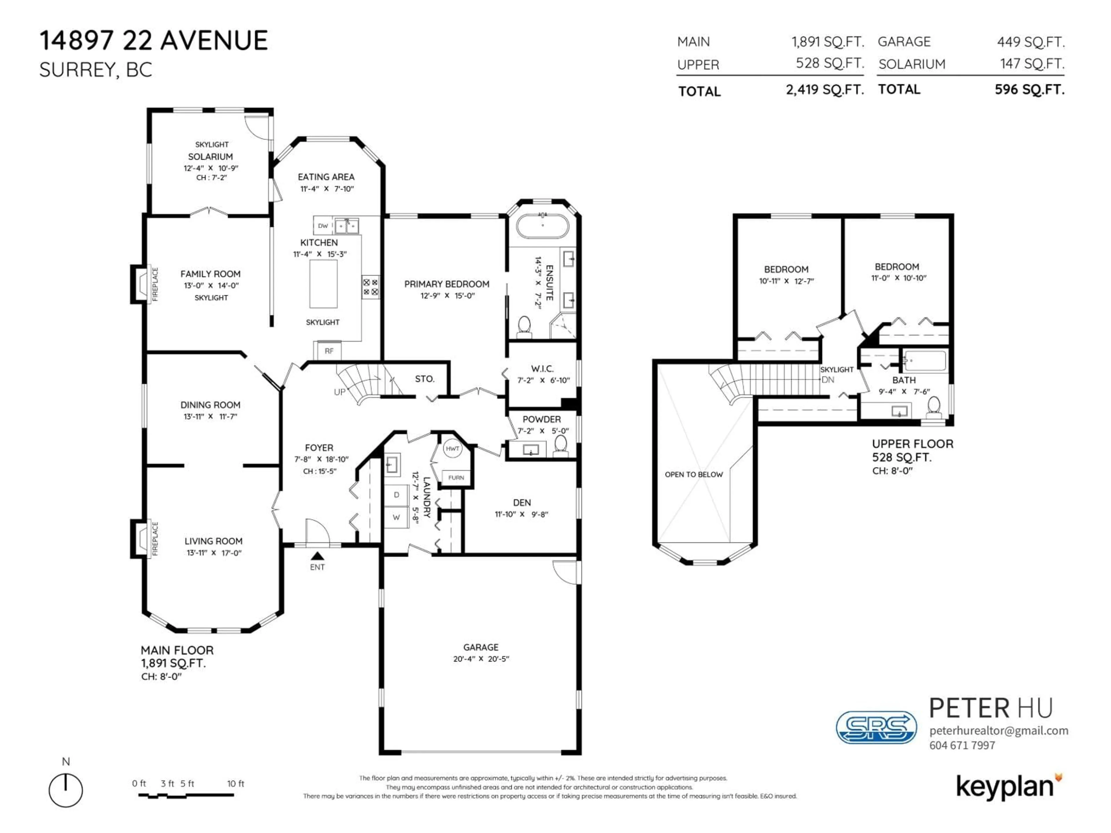 Floor plan for 14897 22 AVENUE, Surrey British Columbia V4A9J2
